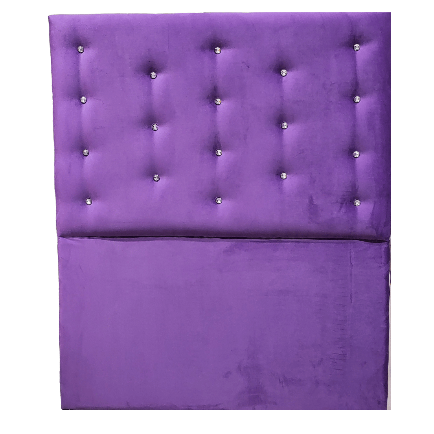 RESPALDO MUEBLES RIMAR A PISO DIAMANTE 1.5 PLAZAS FELPA MORADO - 1