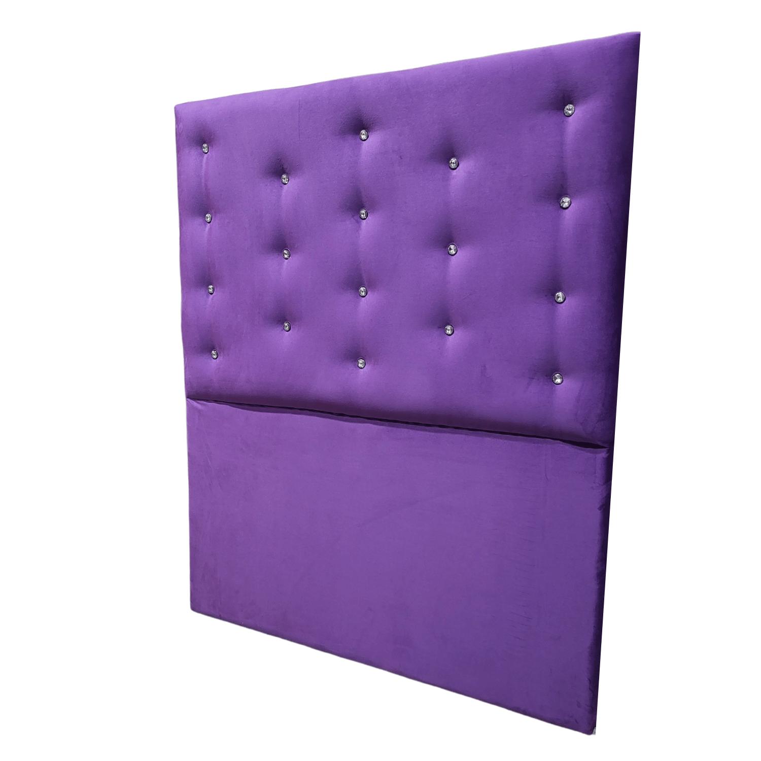 RESPALDO MUEBLES RIMAR A PISO DIAMANTE 1.5 PLAZAS FELPA MORADO - 3