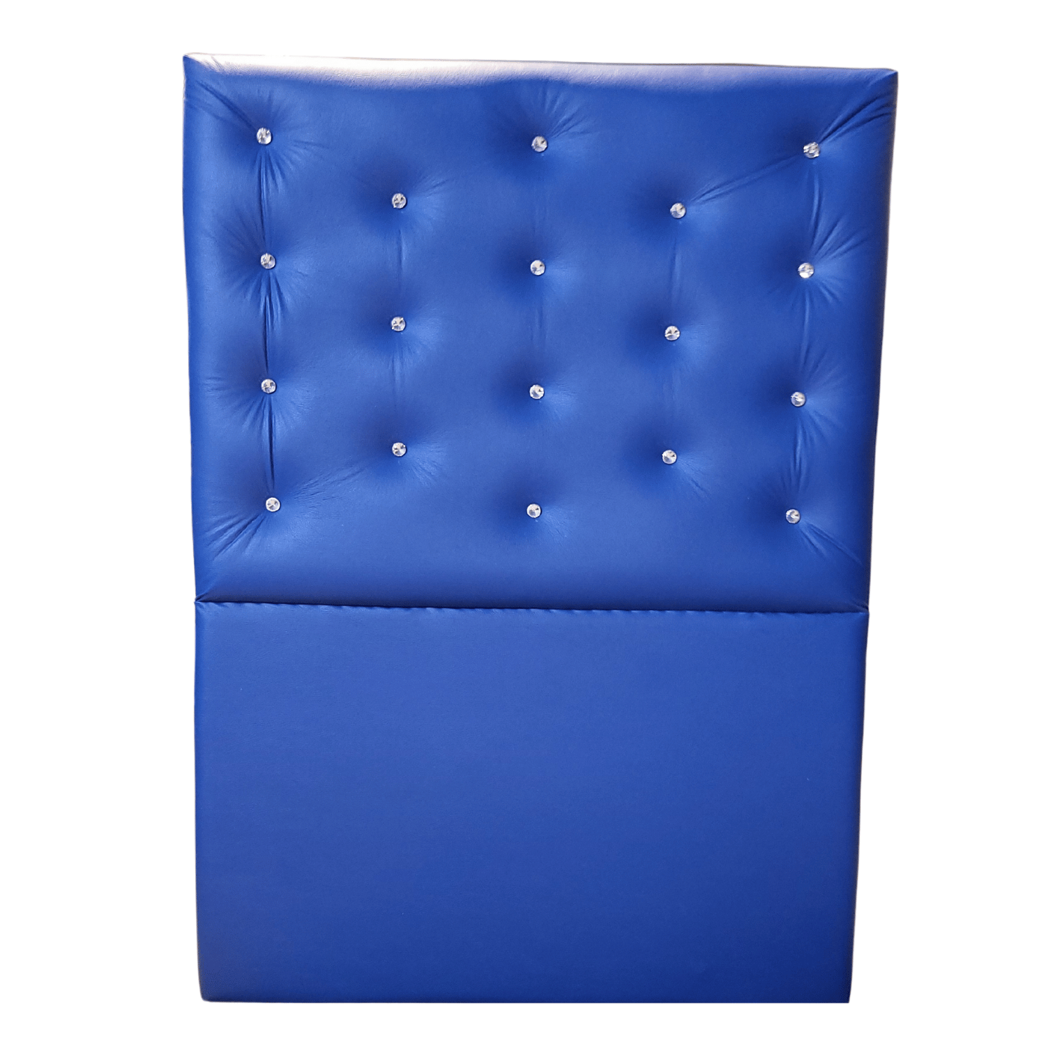 RESPALDO MUEBLES RIMAR A PISO DIAMANTE 1.5 PLAZAS ECO CUERO AZUL - 5