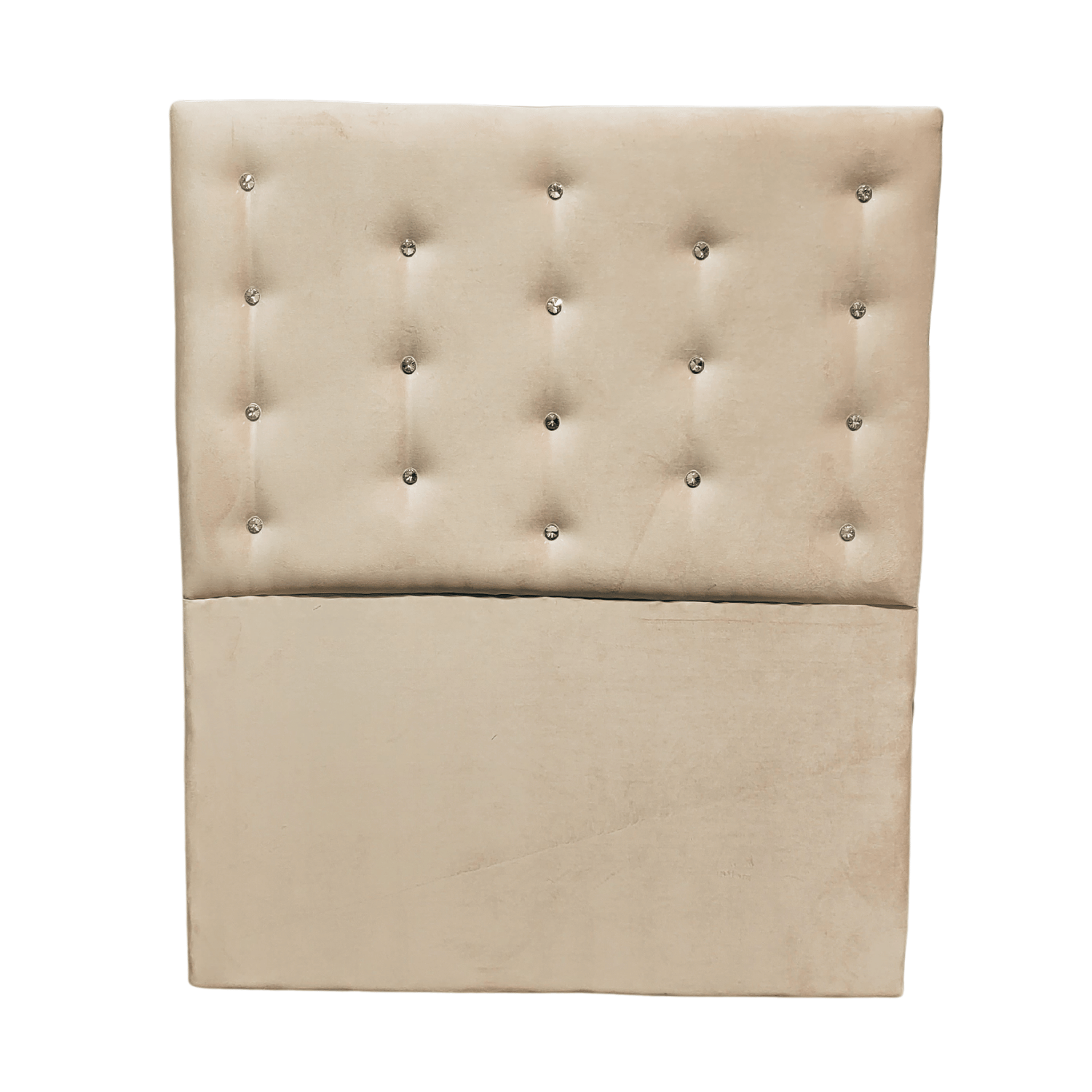 RESPALDO MUEBLES RIMAR A PISO DIAMANTE 1.5 PLAZAS FELPA BEIGE - 1