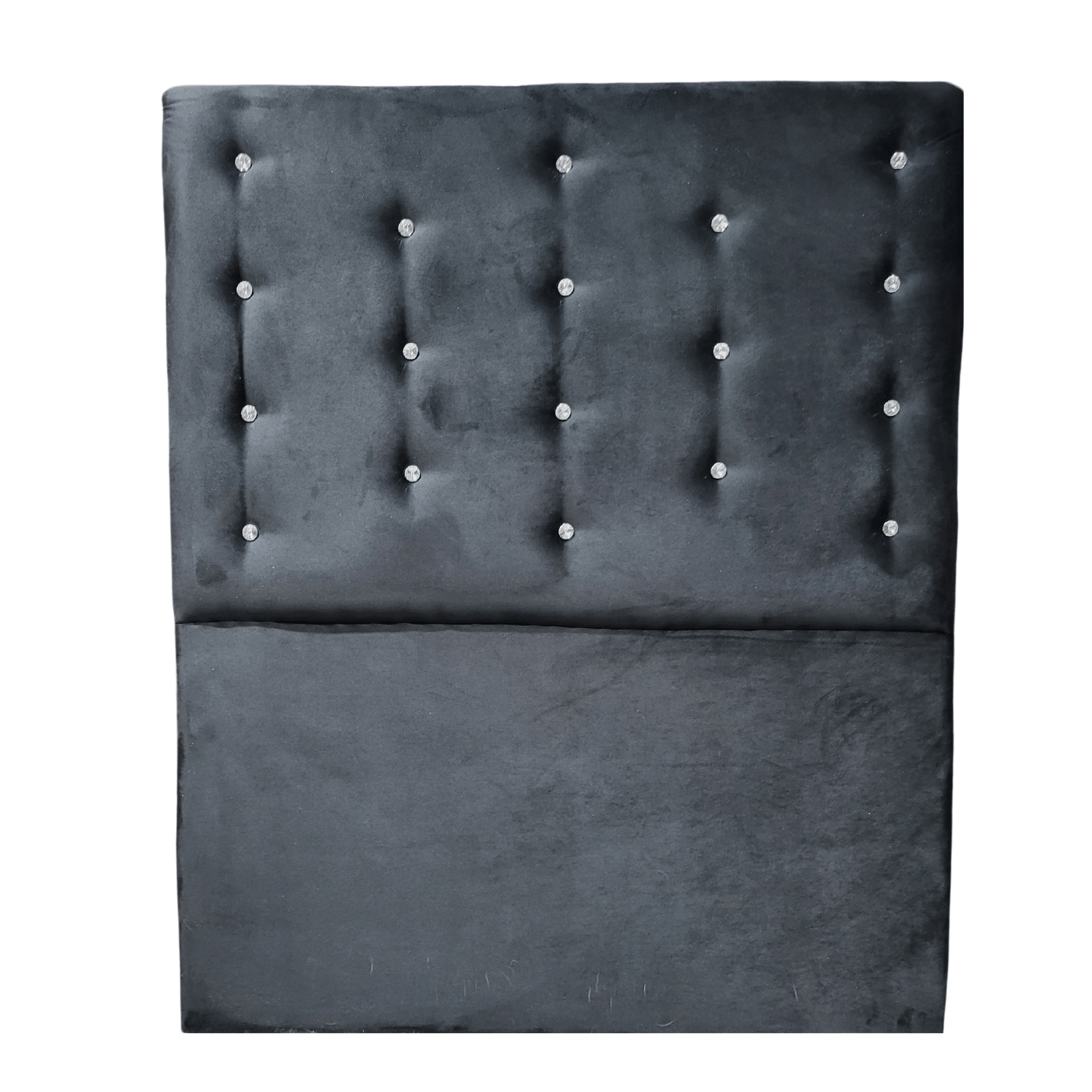 RESPALDO MUEBLES RIMAR A PISO DIAMANTE 1.5 PLAZAS FELPA NEGRO - 1