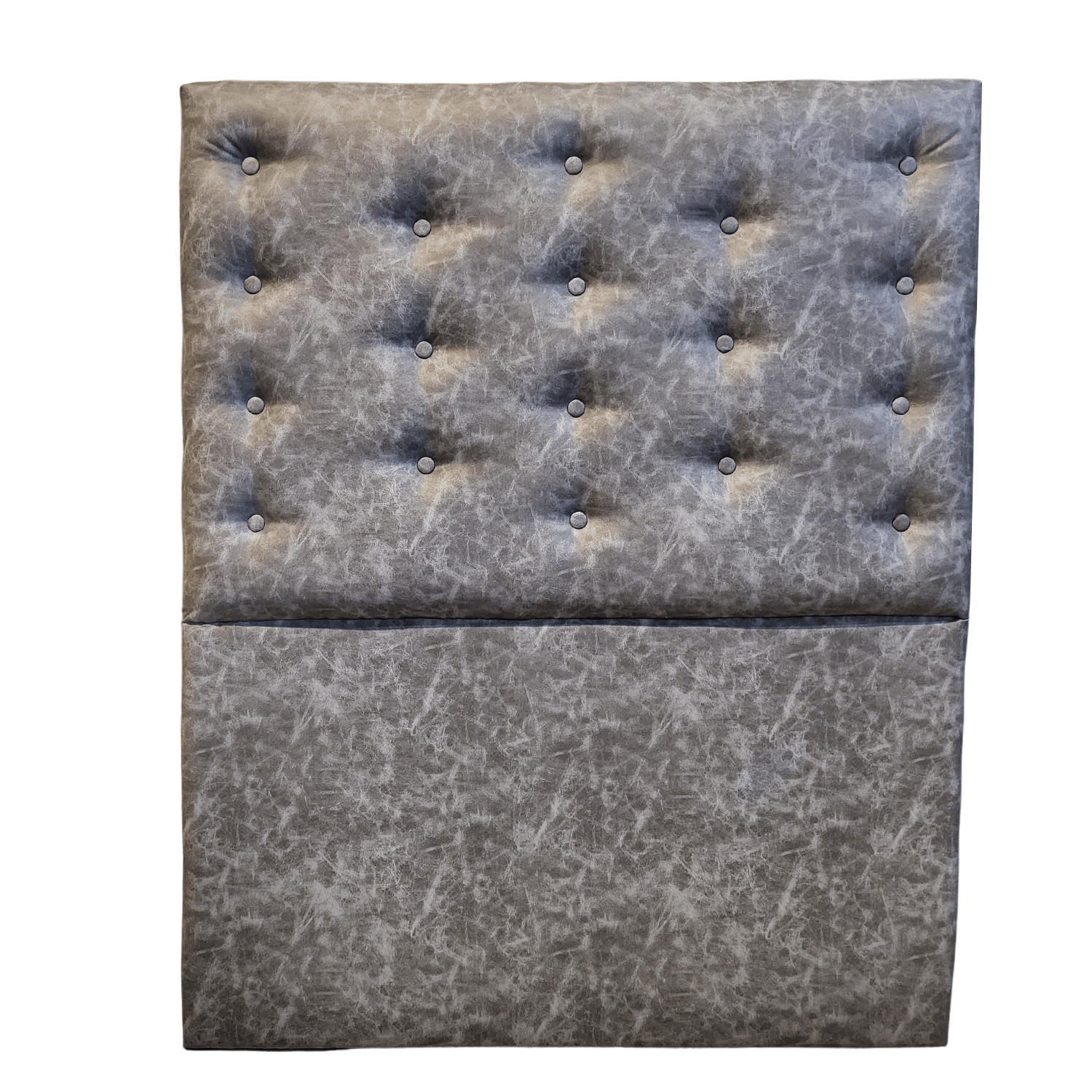 RESPALDO MUEBLES RIMAR A PISO 1.5 PLAZAS ECO CUERO GRIS JASPIADO - 1