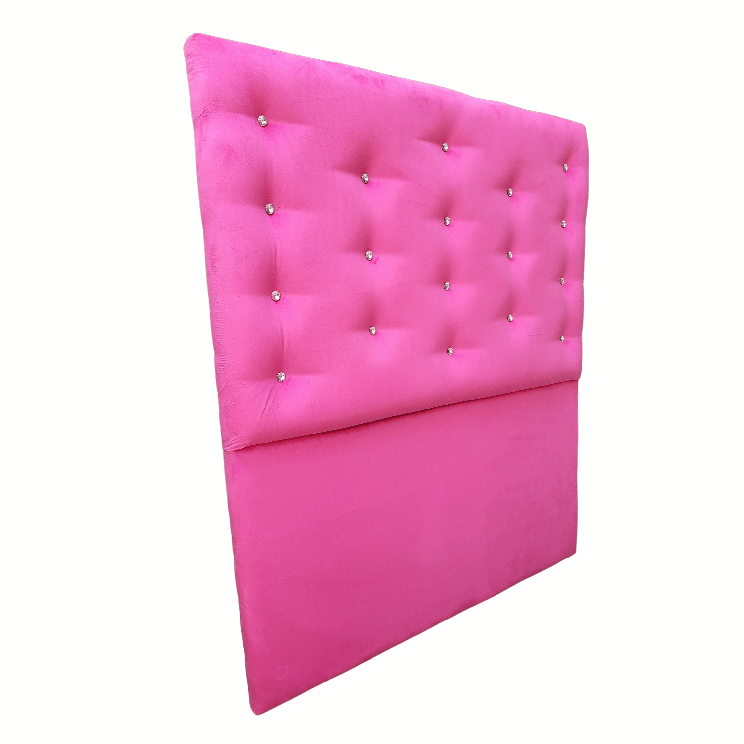 RESPALDO MUEBLES RIMAR A PISO DIAMANTE 1.5 PLAZAS FELPA FUCSIA - 2