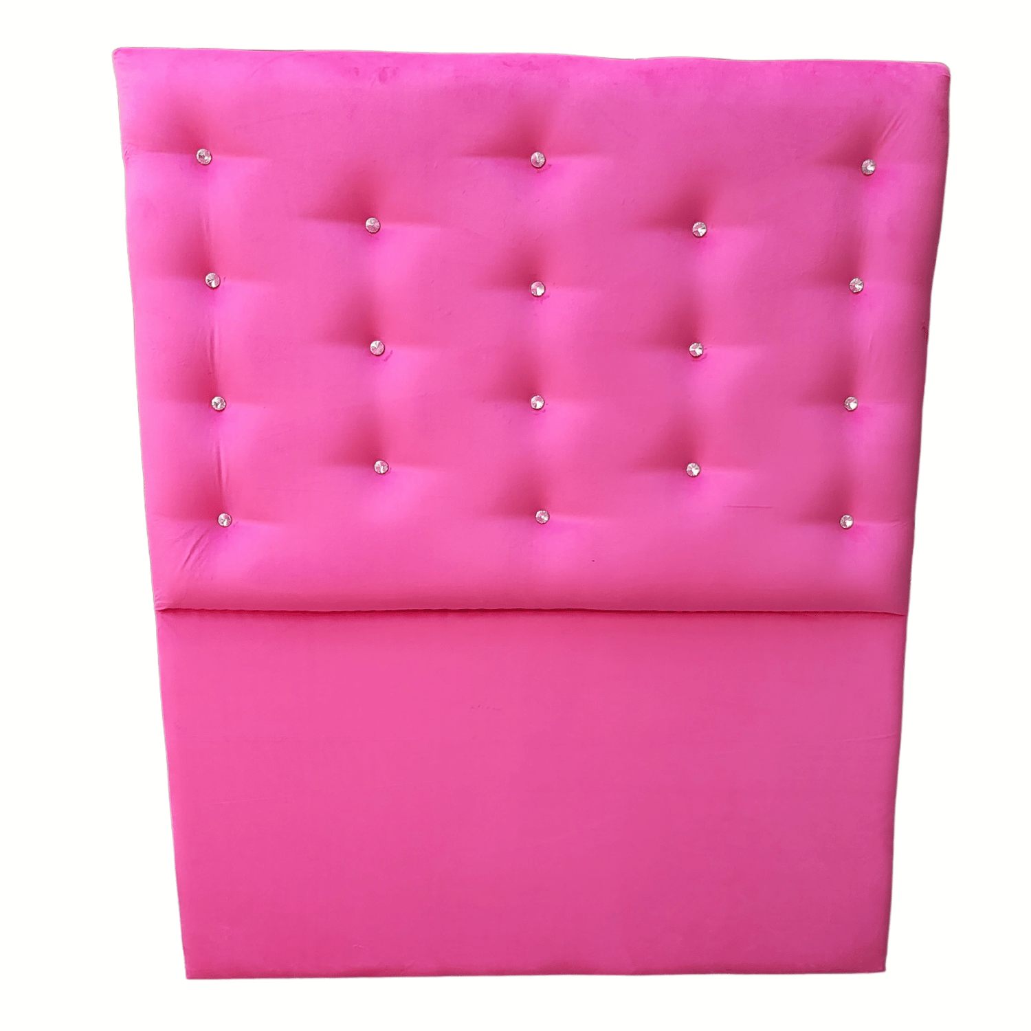 RESPALDO MUEBLES RIMAR A PISO DIAMANTE 1.5 PLAZAS FELPA FUCSIA - 4