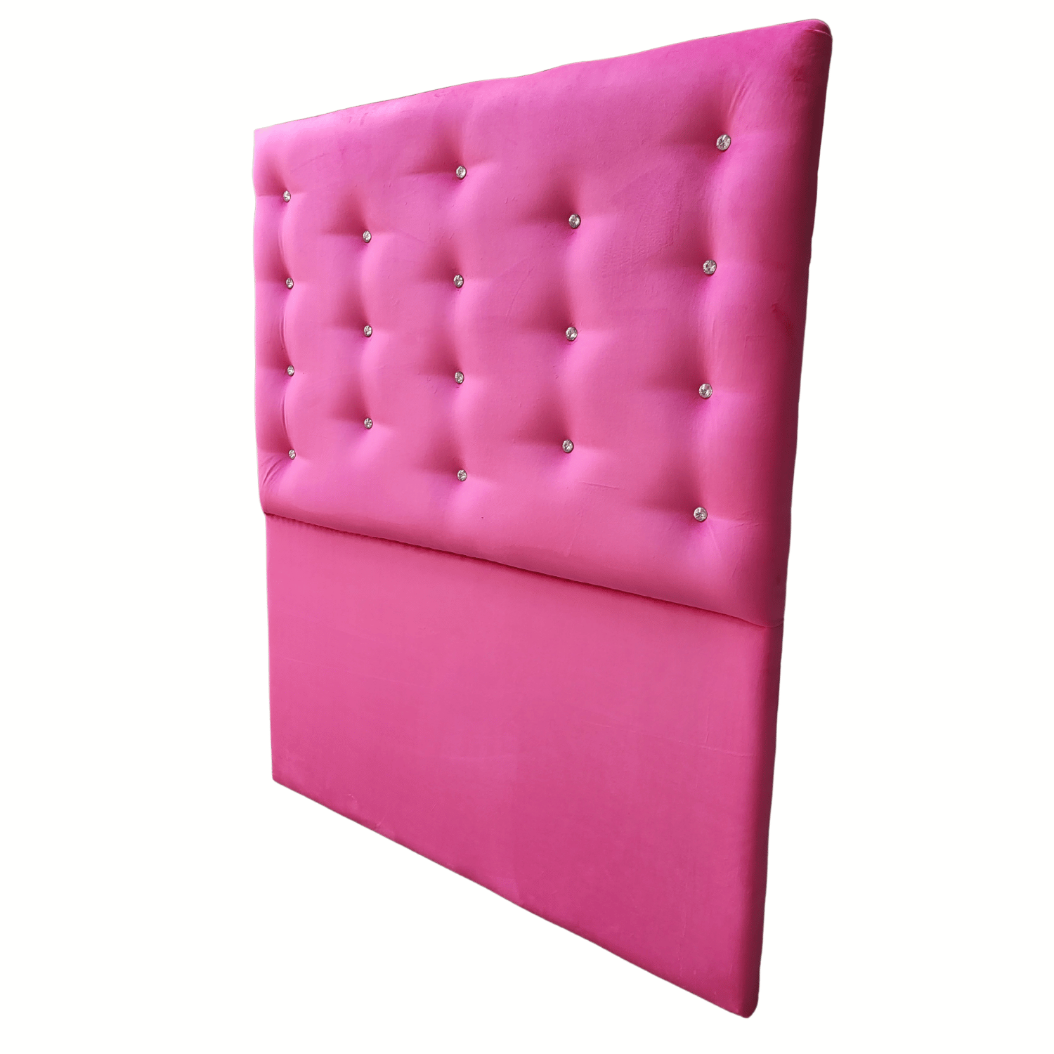 RESPALDO MUEBLES RIMAR A PISO DIAMANTE 1.5 PLAZAS FELPA FUCSIA - 5
