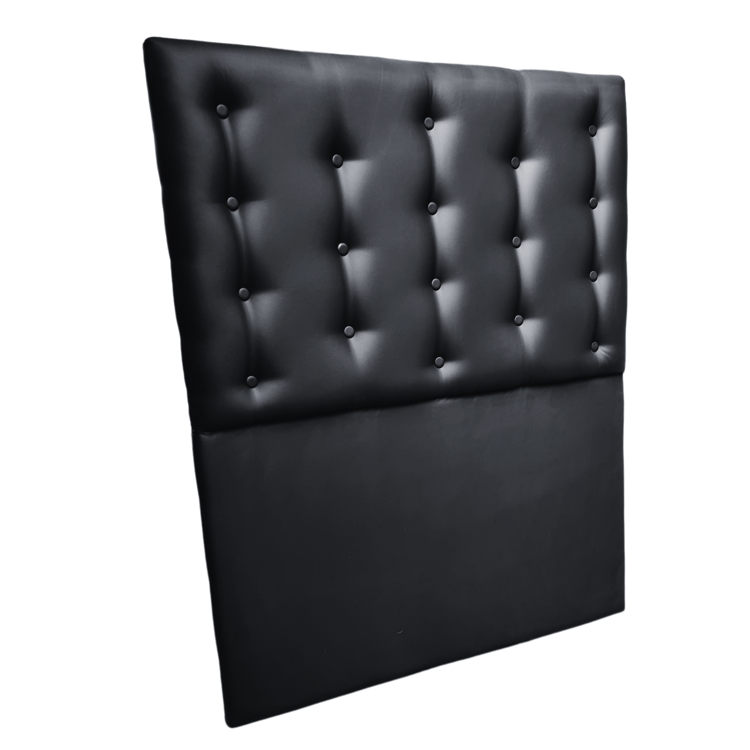 RESPALDO MUEBLES RIMAR A PISO 1.5 PLAZAS ECO CUERO NEGRO - 2