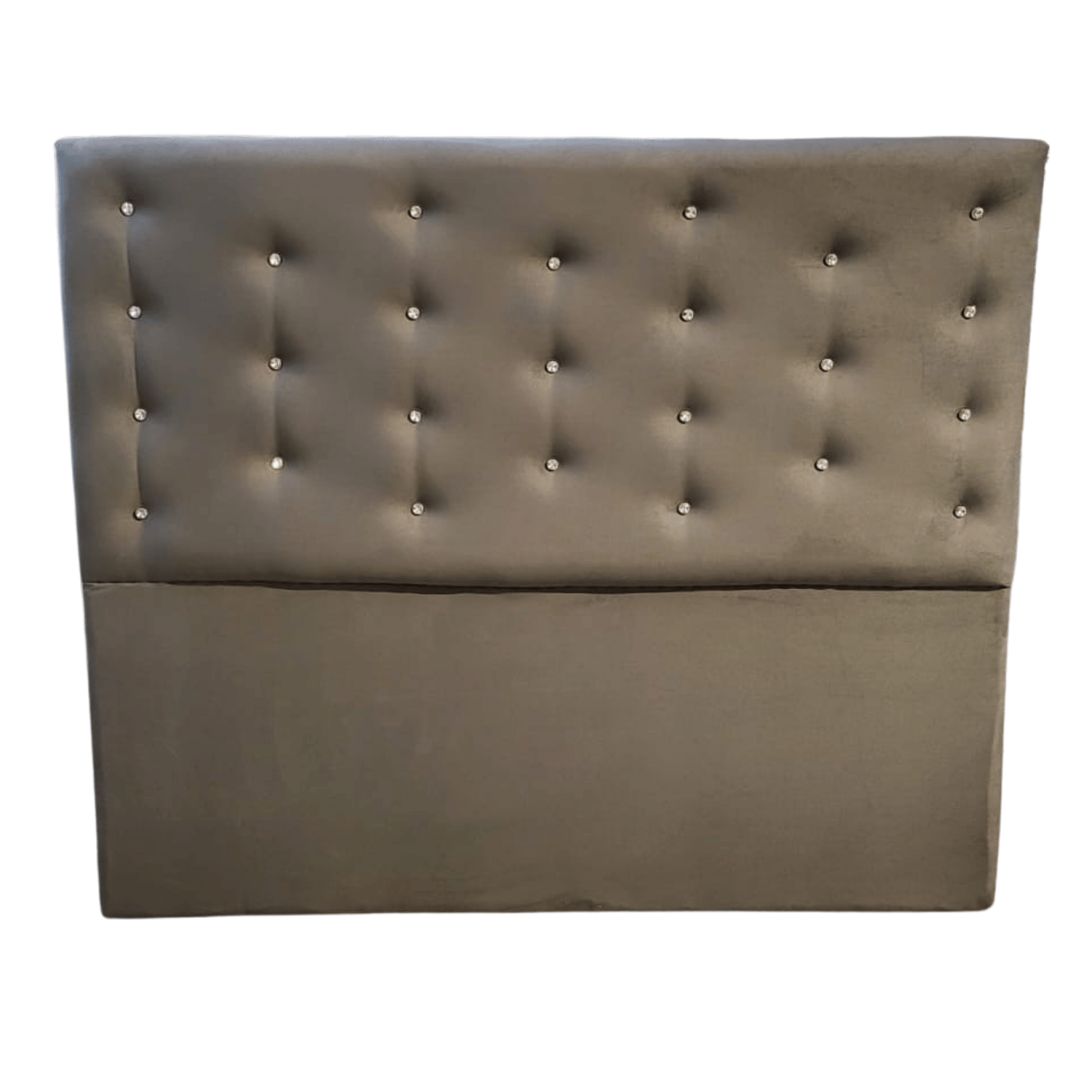 RESPALDO MUEBLES RIMAR A PISO DIAMANTE 2 PLAZAS FELPA GRIS OSCURO - 1