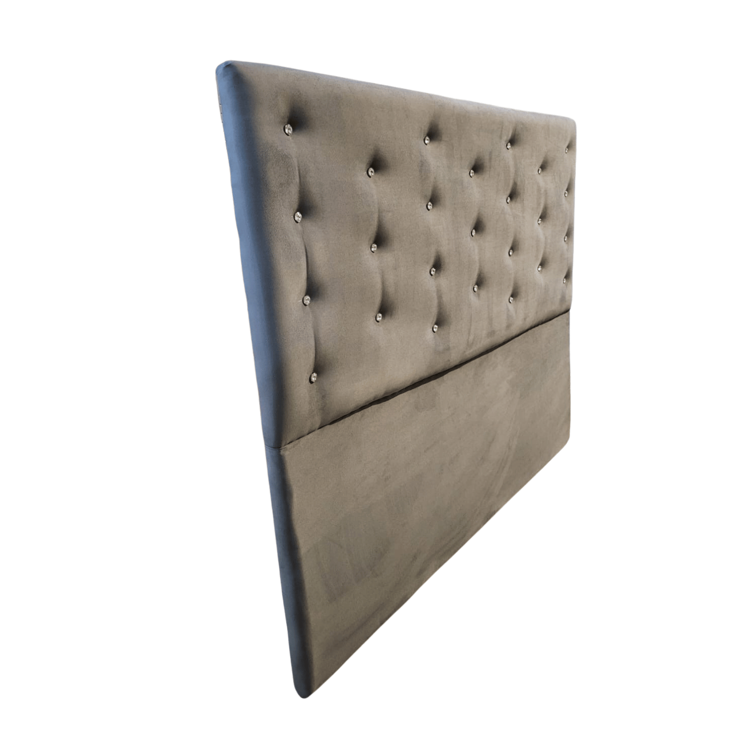 RESPALDO MUEBLES RIMAR A PISO DIAMANTE 2 PLAZAS FELPA GRIS OSCURO - 2