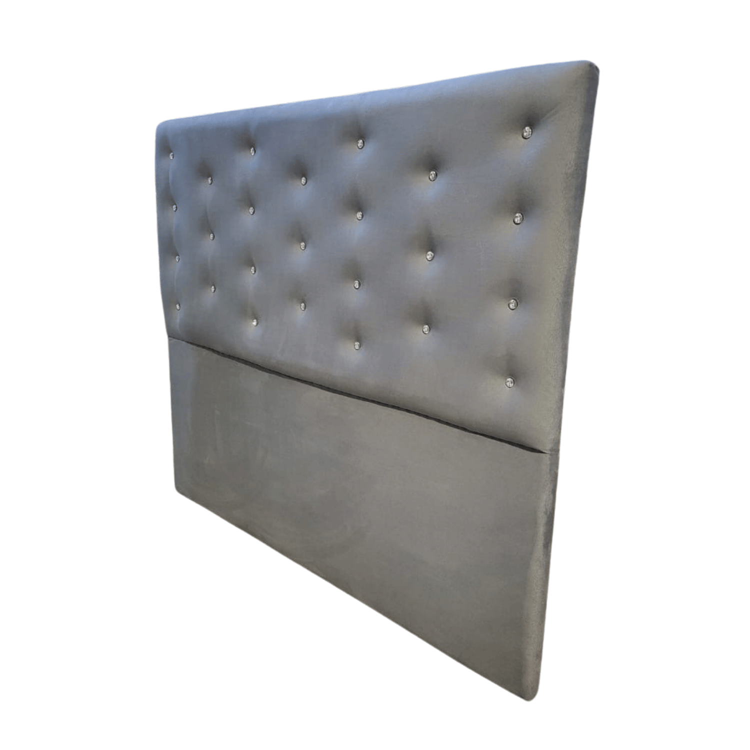 RESPALDO MUEBLES RIMAR A PISO DIAMANTE 2 PLAZAS FELPA GRIS OSCURO - 3