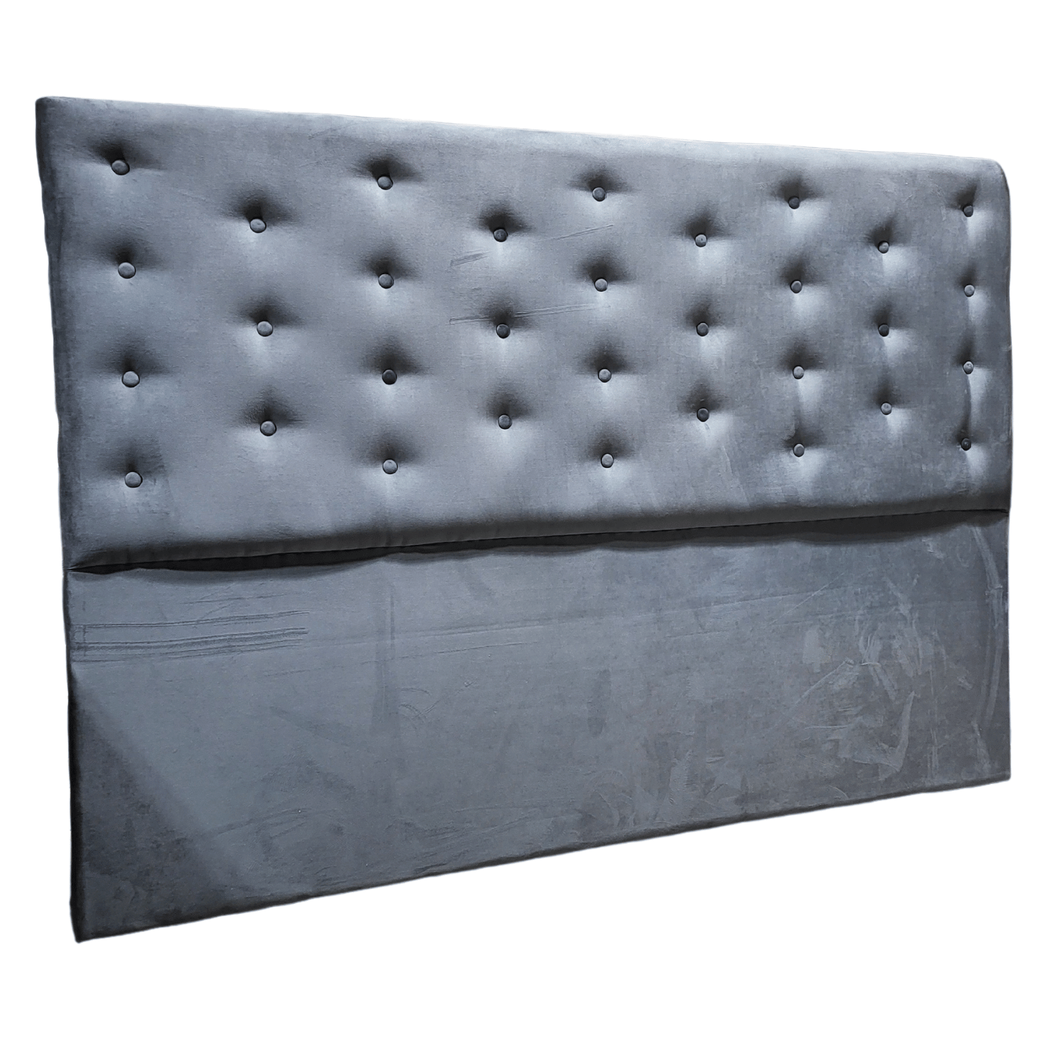 RESPALDO MUEBLES RIMAR A PISO KING FELPA GRIS OSCURO - 2