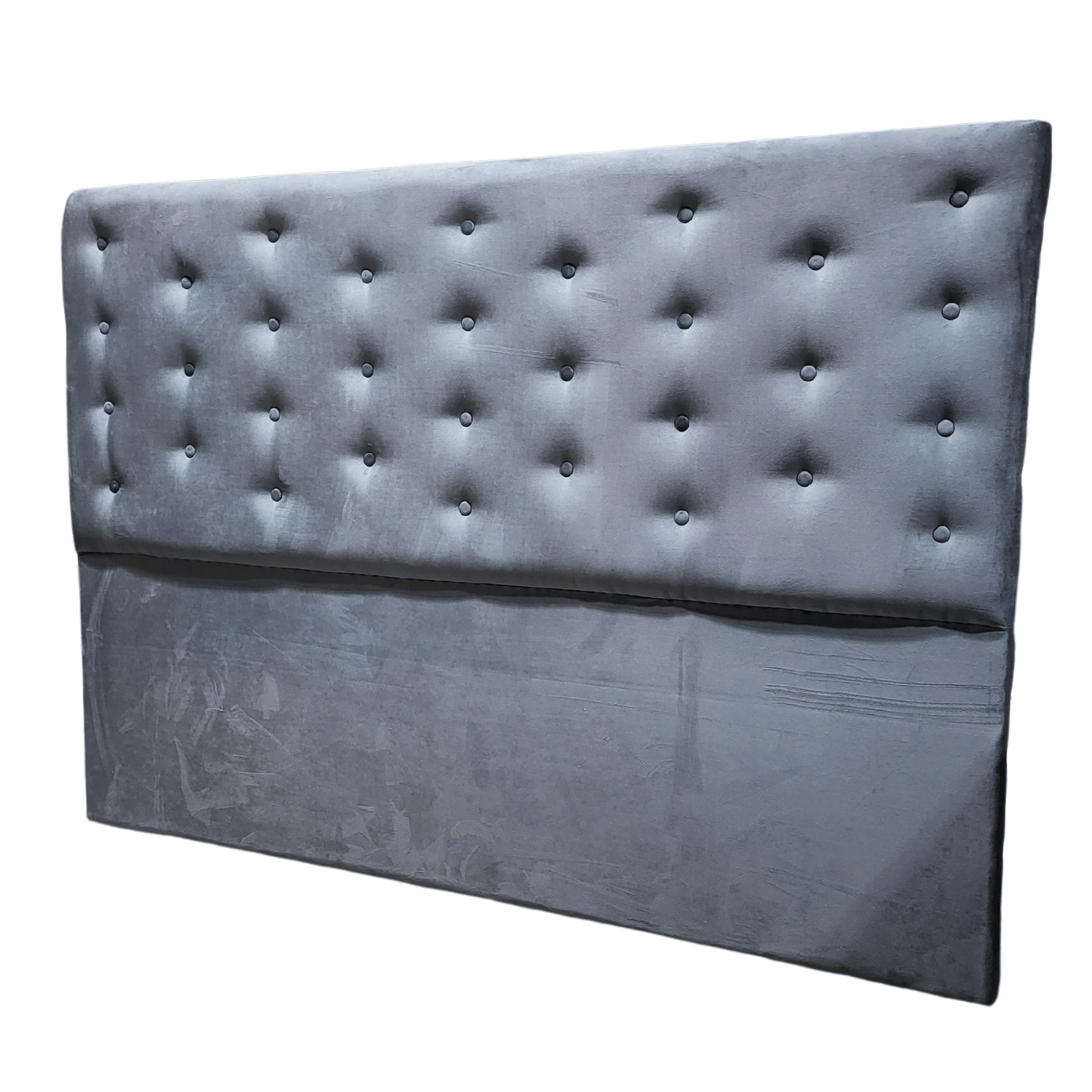 RESPALDO MUEBLES RIMAR A PISO KING FELPA GRIS OSCURO - 3