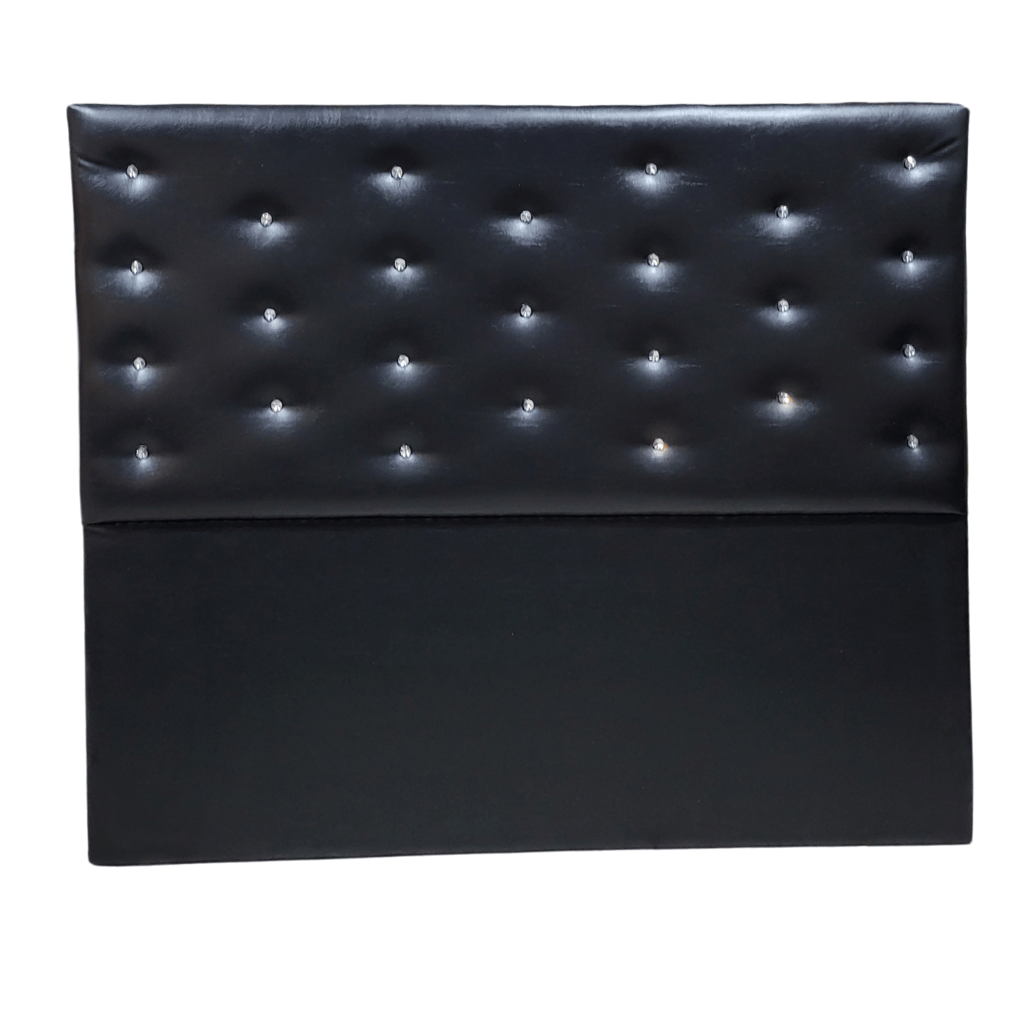 RESPALDO MUEBLES RIMAR A PISO DIAMANTE 2 PLAZAS ECO CUERO NEGRO - 1