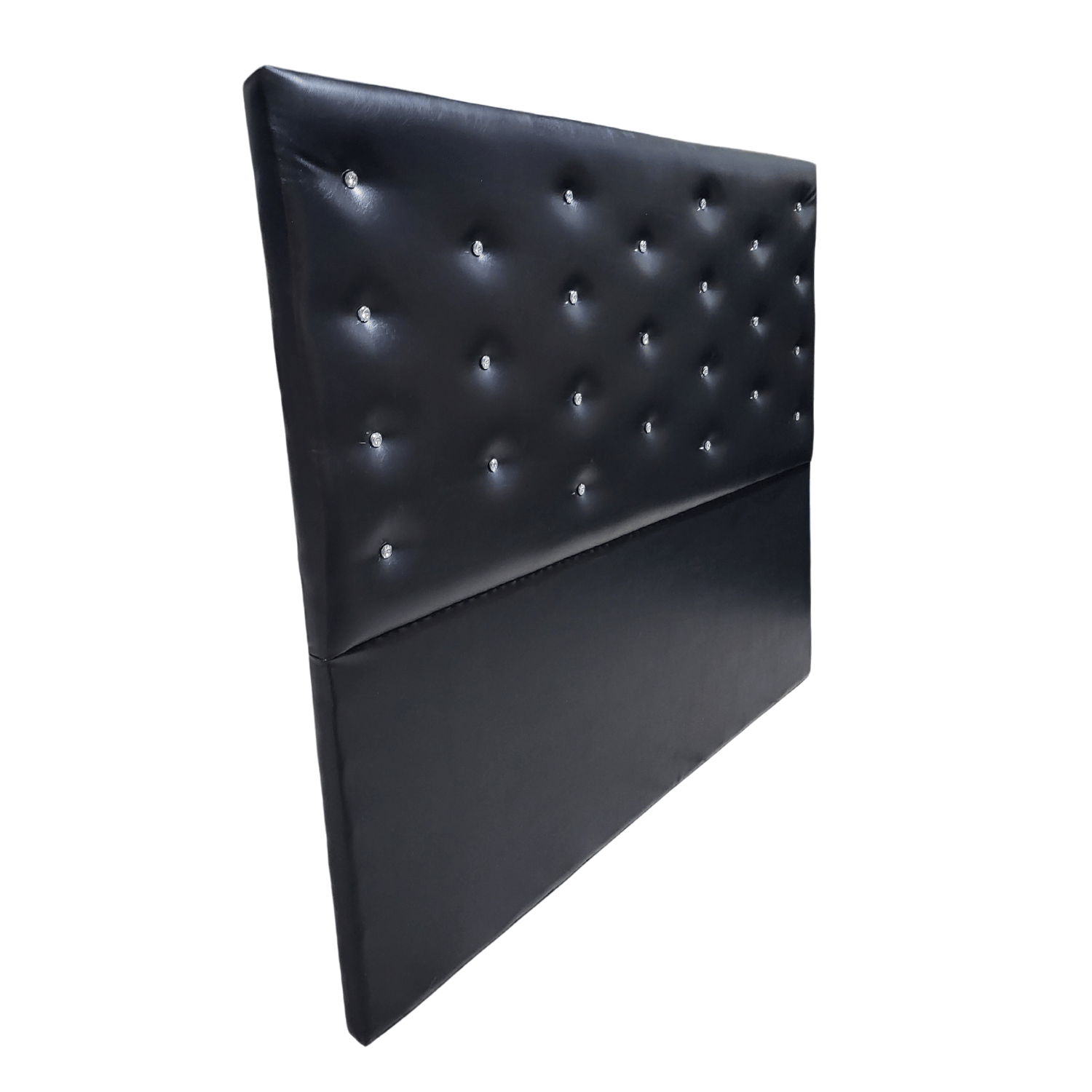 RESPALDO MUEBLES RIMAR A PISO DIAMANTE 2 PLAZAS ECO CUERO NEGRO - 2