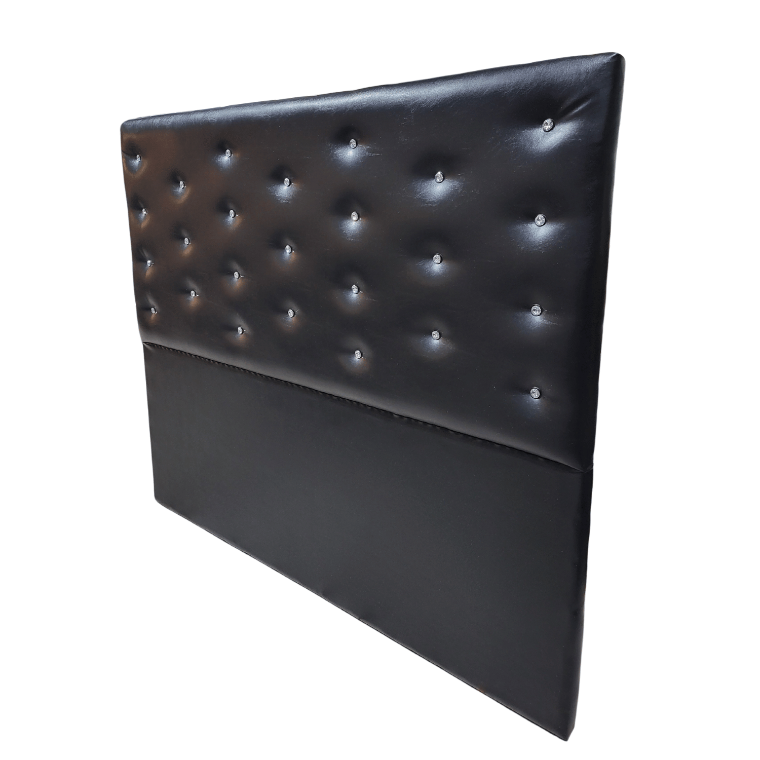 RESPALDO MUEBLES RIMAR A PISO DIAMANTE 2 PLAZAS ECO CUERO NEGRO - 3