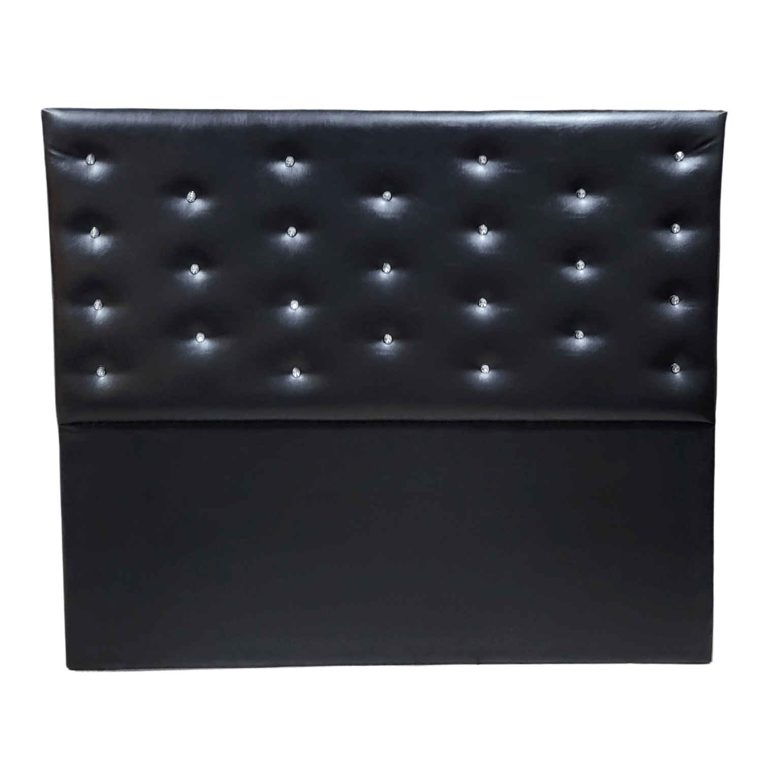 RESPALDO MUEBLES RIMAR A PISO DIAMANTE 2 PLAZAS ECO CUERO NEGRO - 4