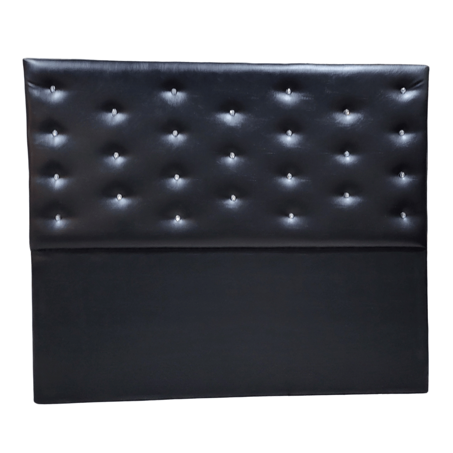 RESPALDO MUEBLES RIMAR A PISO DIAMANTE 2 PLAZAS ECO CUERO NEGRO - 5