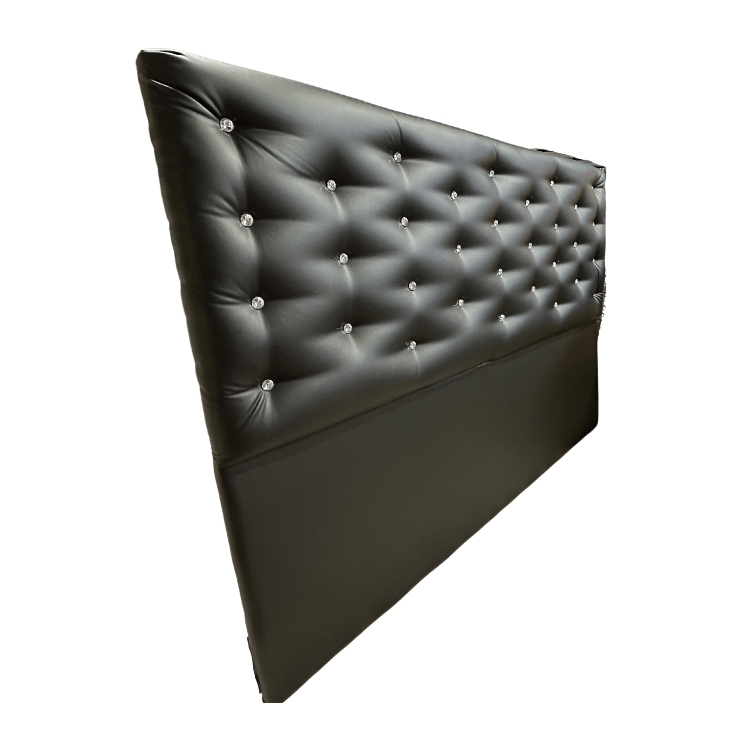 RESPALDO MUEBLES RIMAR A PISO DIAMANTE KING ECO CUERO NEGRO - 2