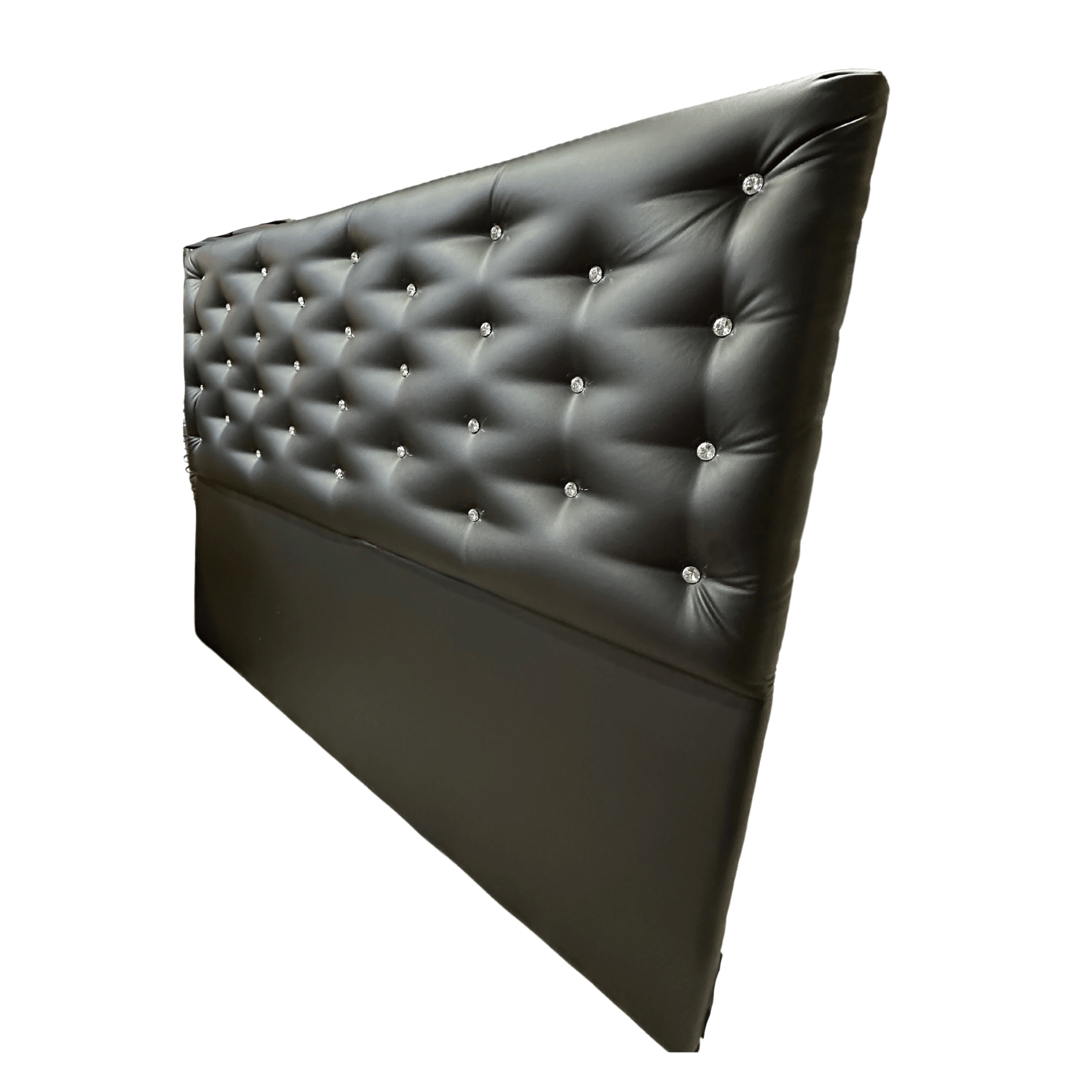 RESPALDO MUEBLES RIMAR A PISO DIAMANTE KING ECO CUERO NEGRO - 3