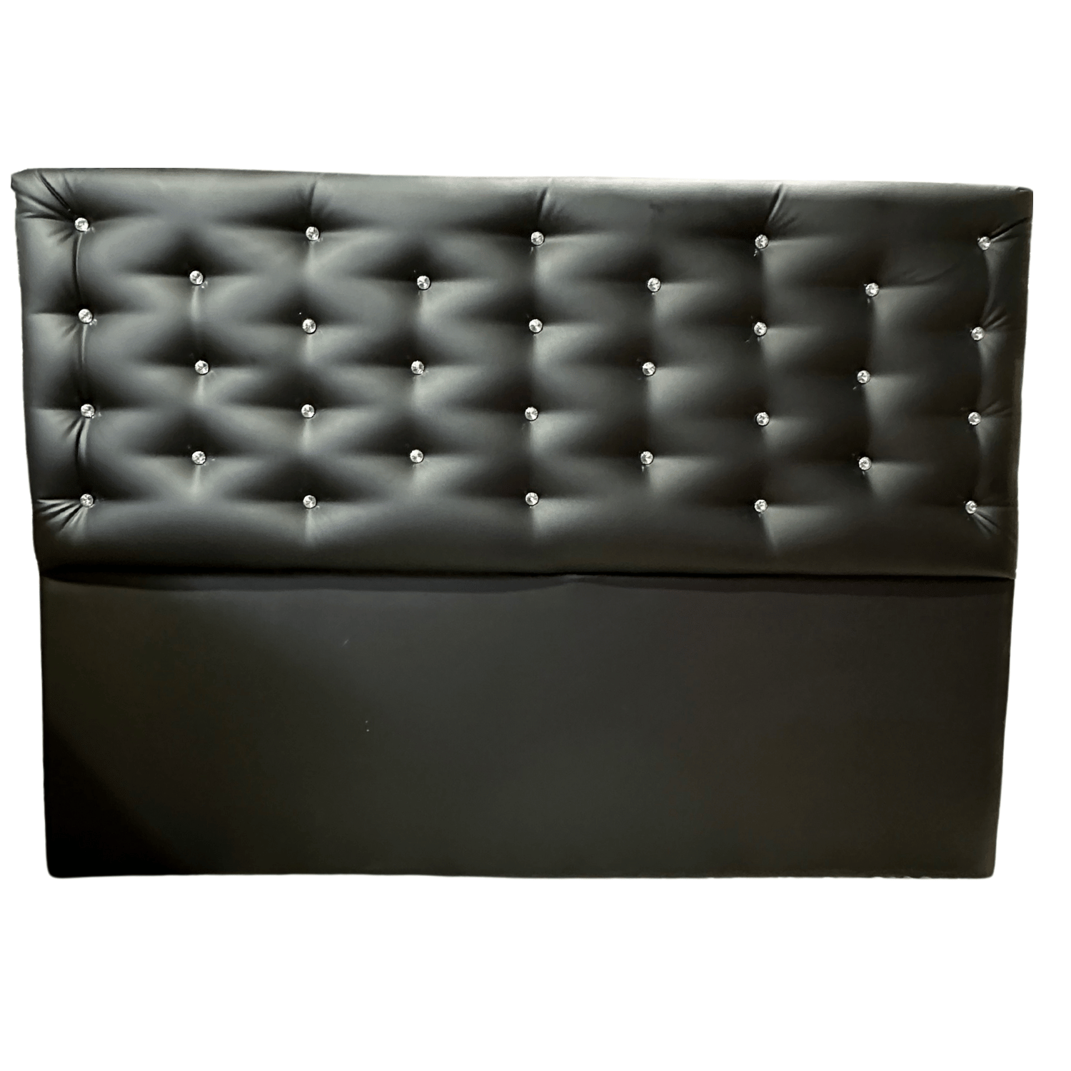 RESPALDO MUEBLES RIMAR A PISO DIAMANTE KING ECO CUERO NEGRO - 4