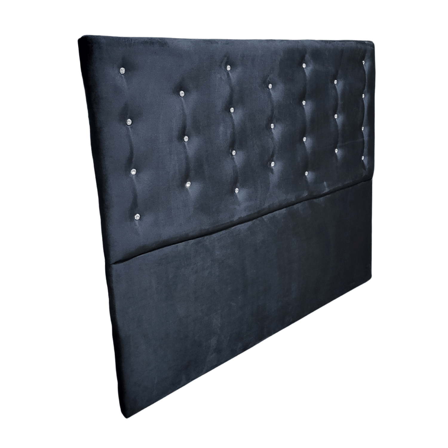 RESPALDO MUEBLES RIMAR A PISO DIAMANTE 2 PLAZAS FELPA NEGRO - 2