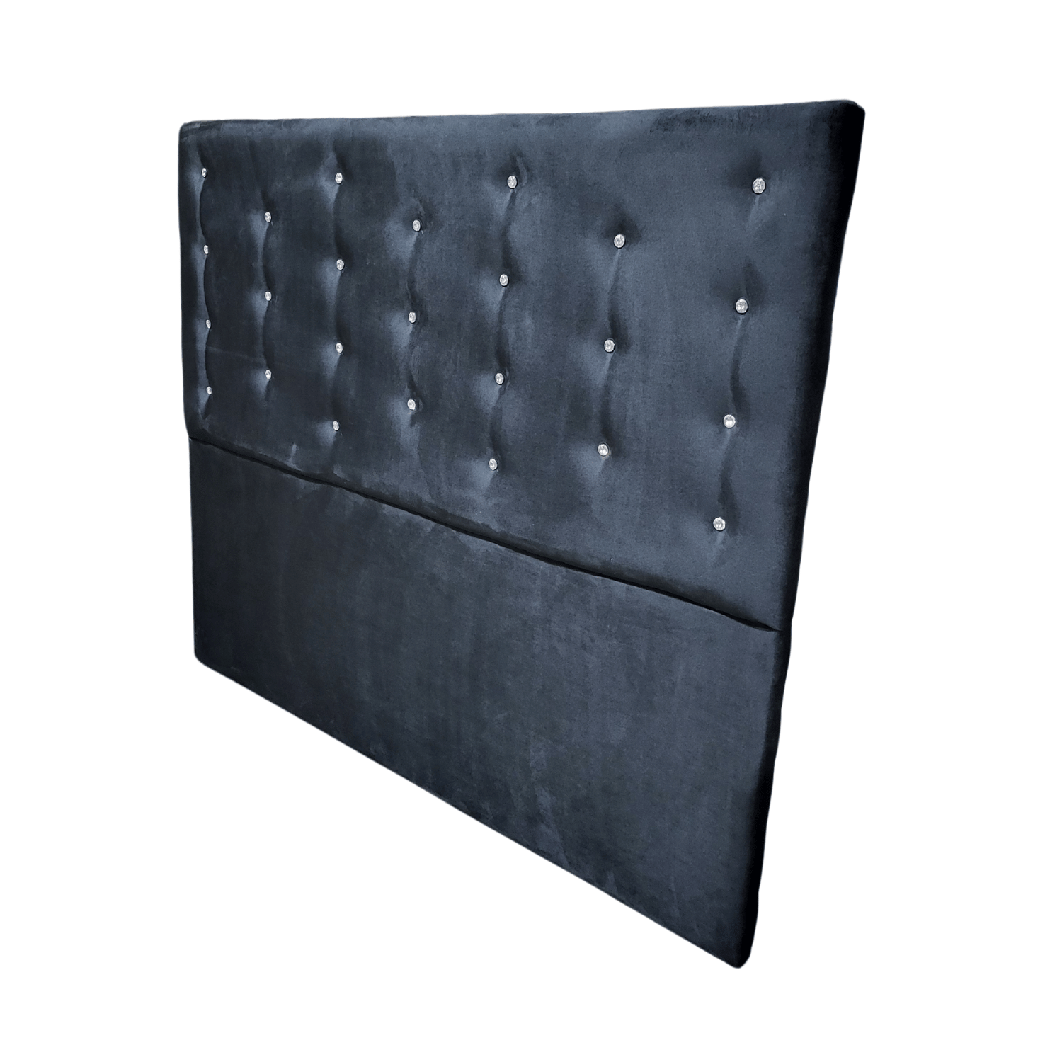 RESPALDO MUEBLES RIMAR A PISO DIAMANTE 2 PLAZAS FELPA NEGRO - 3