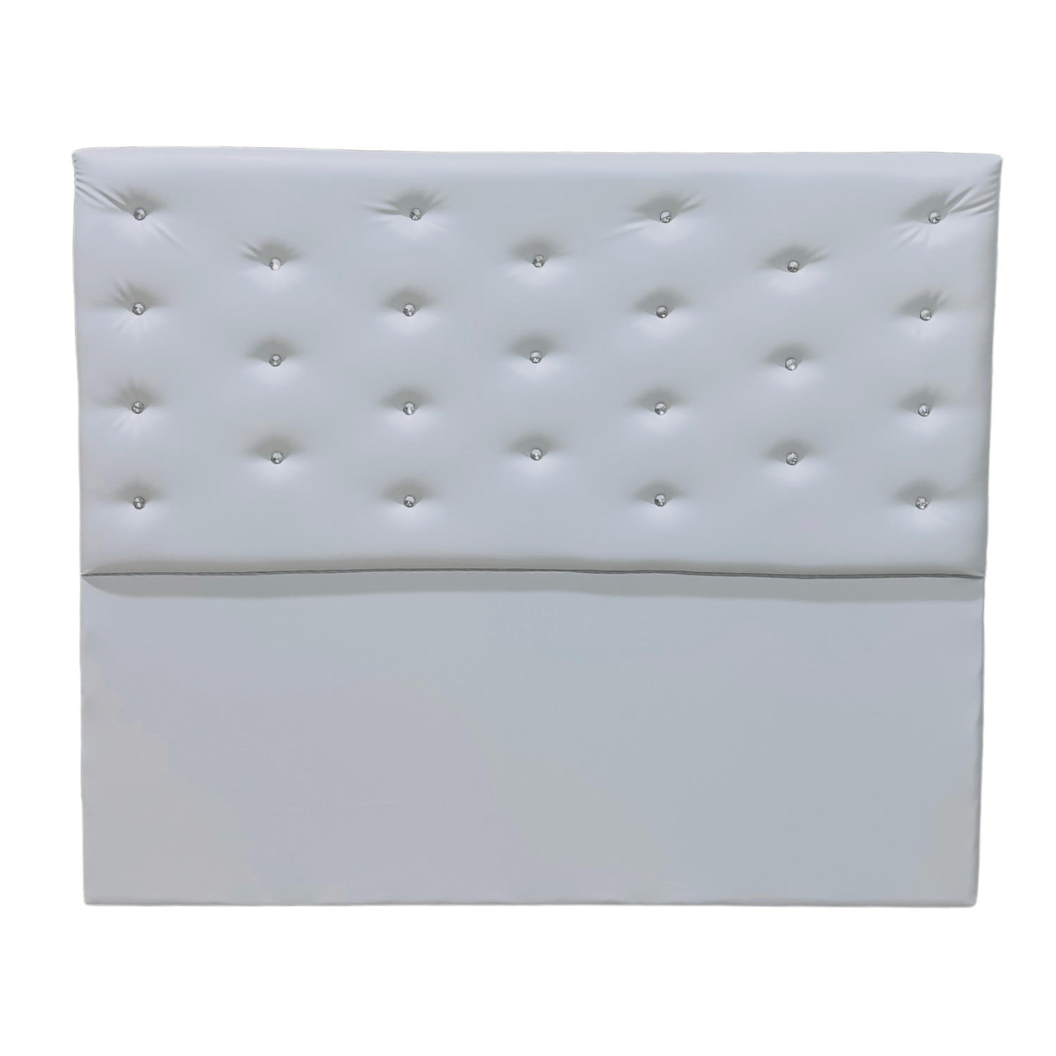 RESPALDO MUEBLES RIMAR A PISO DIAMANTE 2 PLAZAS ECO CUERO BLANCO - 4