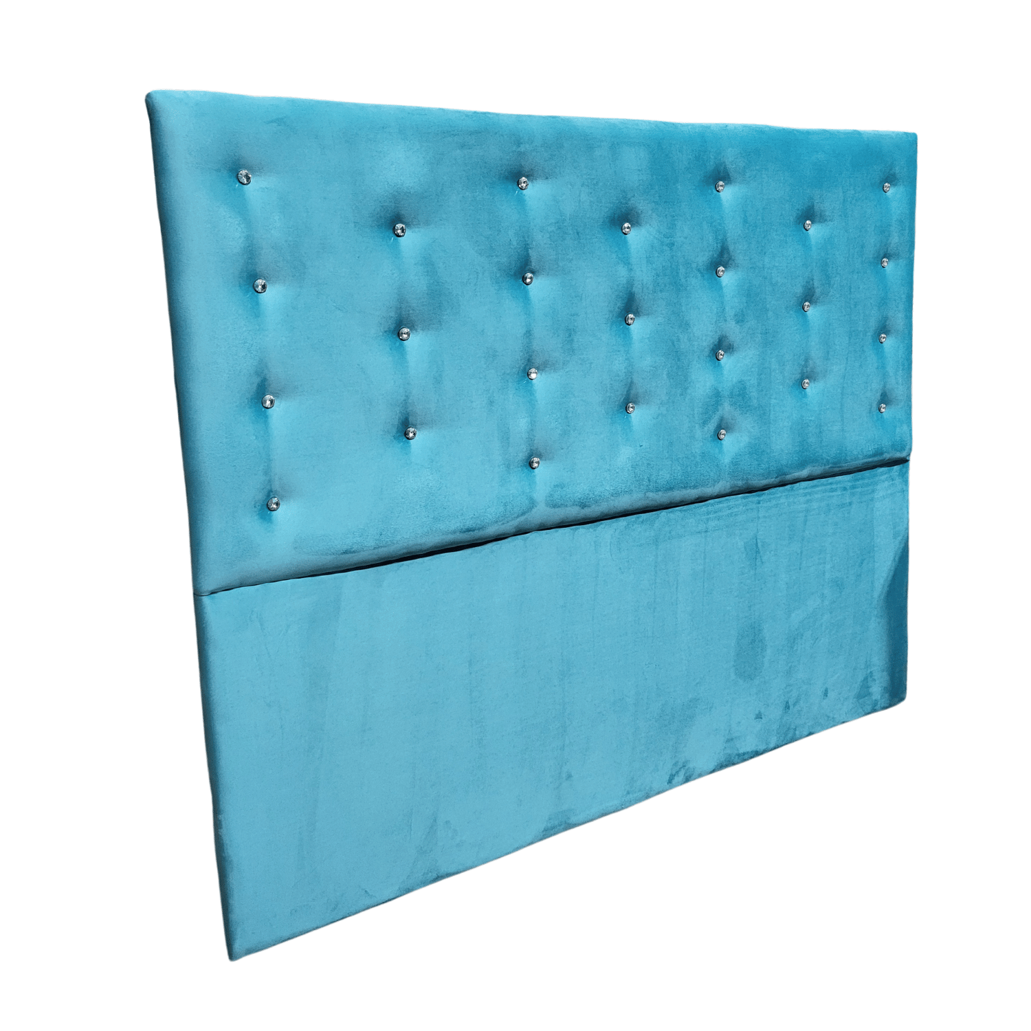 RESPALDO MUEBLES RIMAR A PISO DIAMANTE 2 PLAZAS FELPA TURQUESA - 2