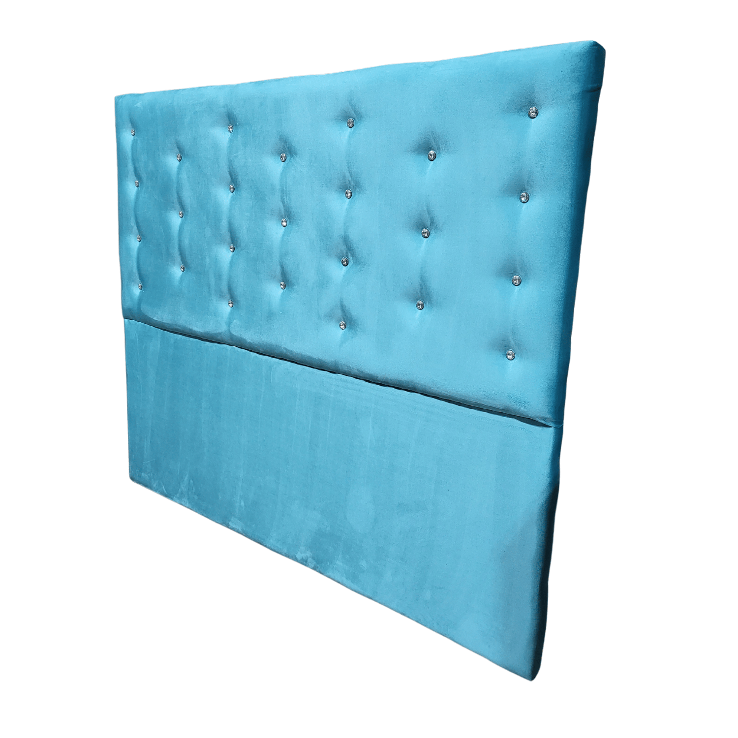 RESPALDO MUEBLES RIMAR A PISO DIAMANTE 2 PLAZAS FELPA TURQUESA - 3