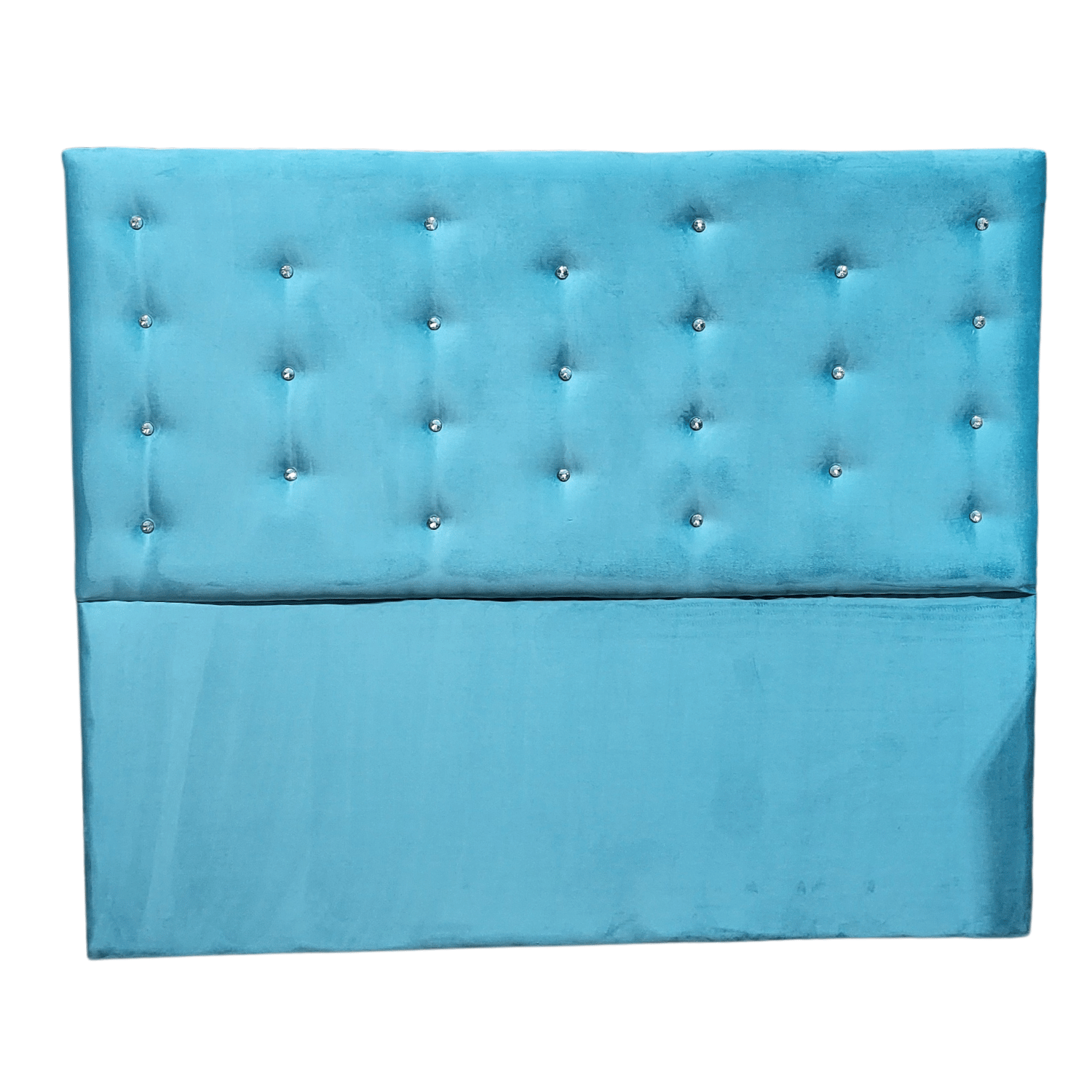 RESPALDO MUEBLES RIMAR A PISO DIAMANTE 2 PLAZAS FELPA TURQUESA - 4