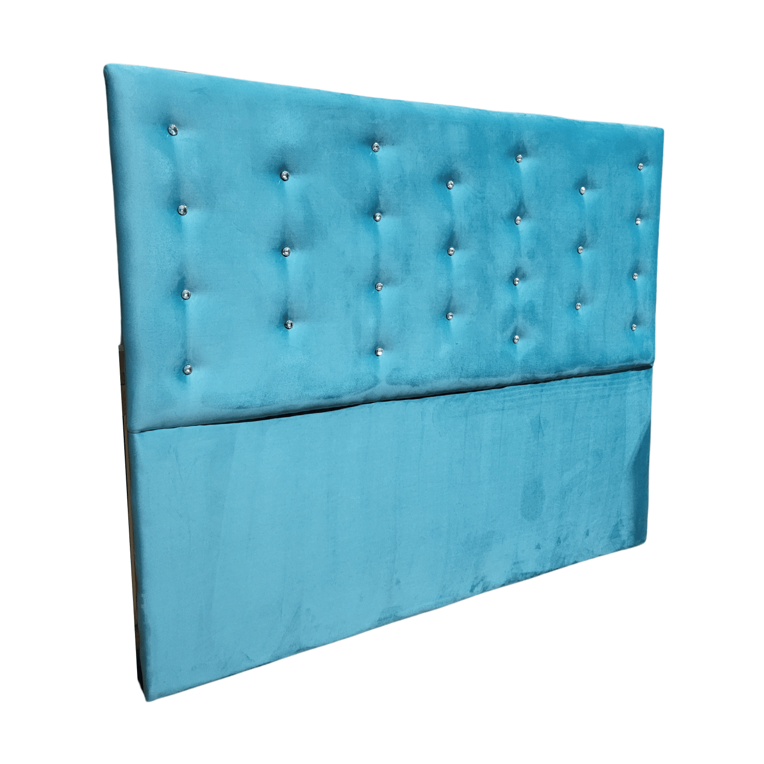 RESPALDO MUEBLES RIMAR A PISO DIAMANTE 2 PLAZAS FELPA TURQUESA - 5