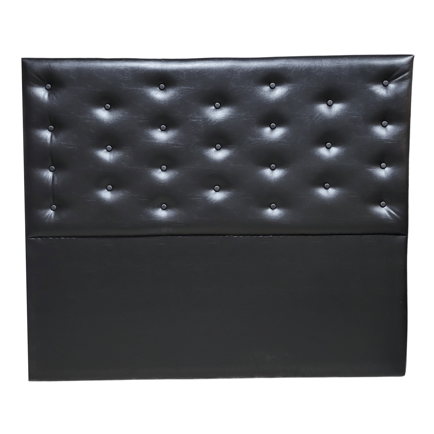 RESPALDO MUEBLES RIMAR 2 PLAZAS ECO CUERO NEGRO - 1