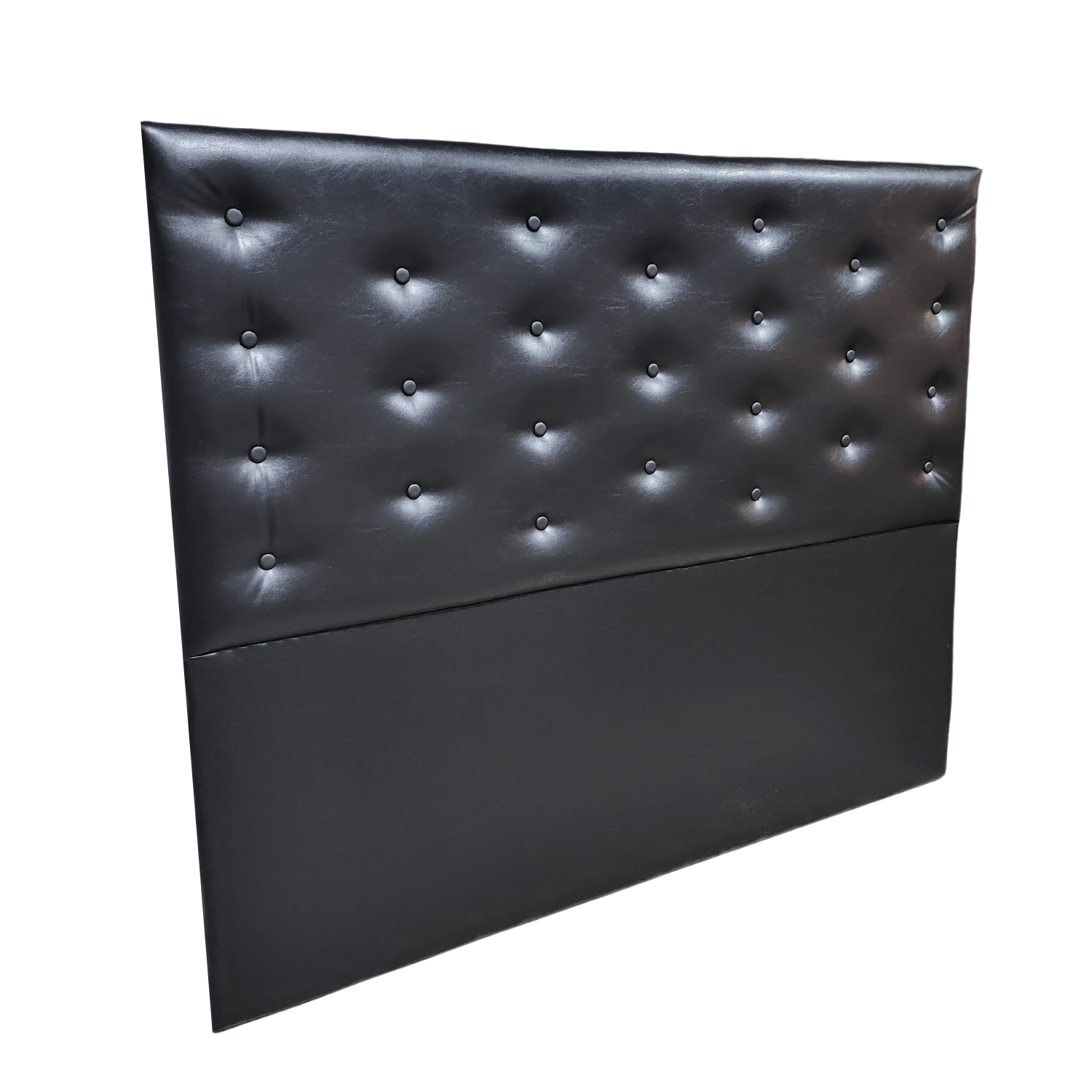 RESPALDO MUEBLES RIMAR 2 PLAZAS ECO CUERO NEGRO - 2