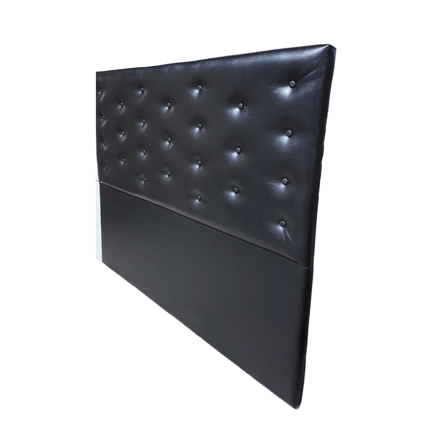 RESPALDO MUEBLES RIMAR 2 PLAZAS ECO CUERO NEGRO - 3