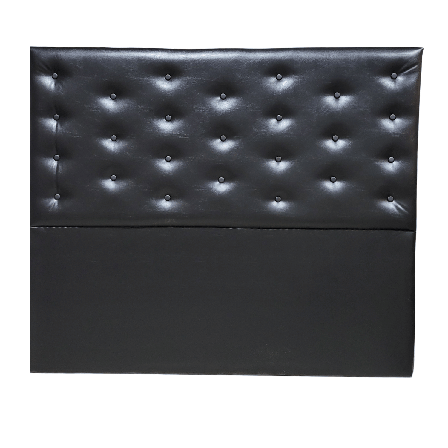 RESPALDO MUEBLES RIMAR 2 PLAZAS ECO CUERO NEGRO - 4