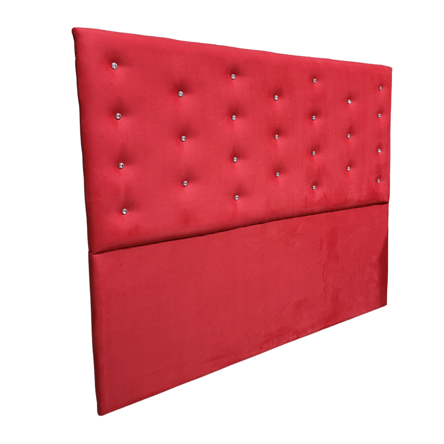RESPALDO MUEBLES RIMAR A PISO DIAMANTE 2 PLAZAS FELPA ROJO - 2