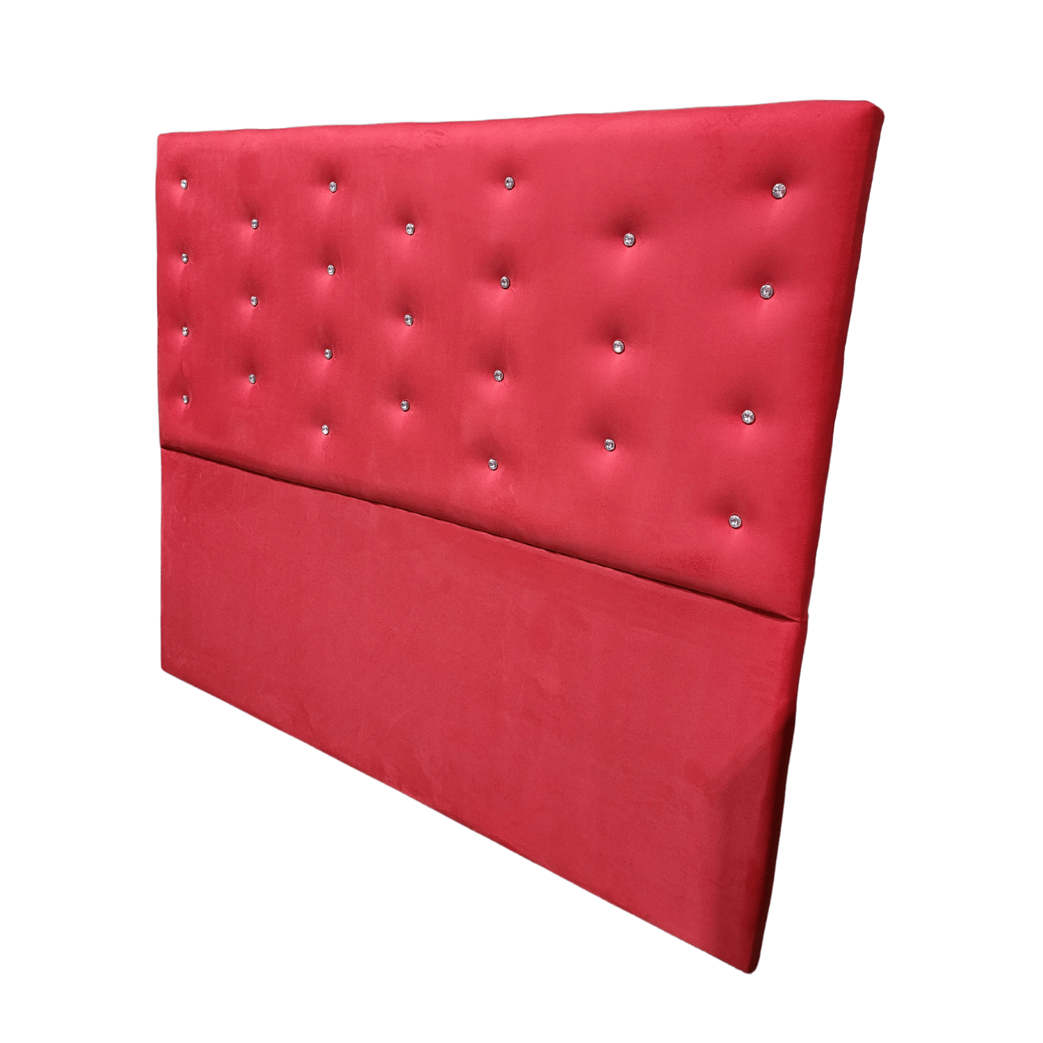 RESPALDO MUEBLES RIMAR A PISO DIAMANTE 2 PLAZAS FELPA ROJO - 3