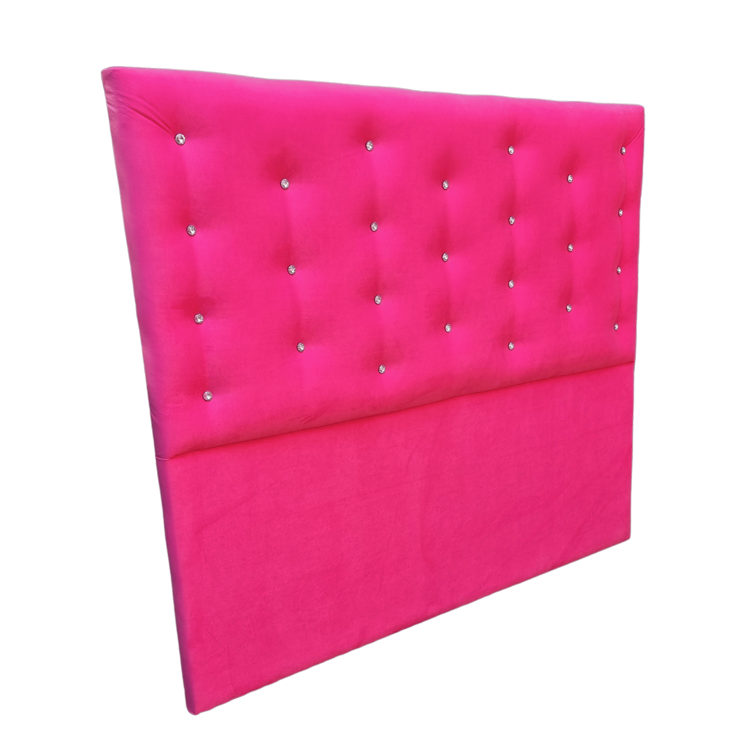 RESPALDO MUEBLES RIMAR A PISO DIAMANTE 2 PLAZAS FELPA FUCSIA - 2