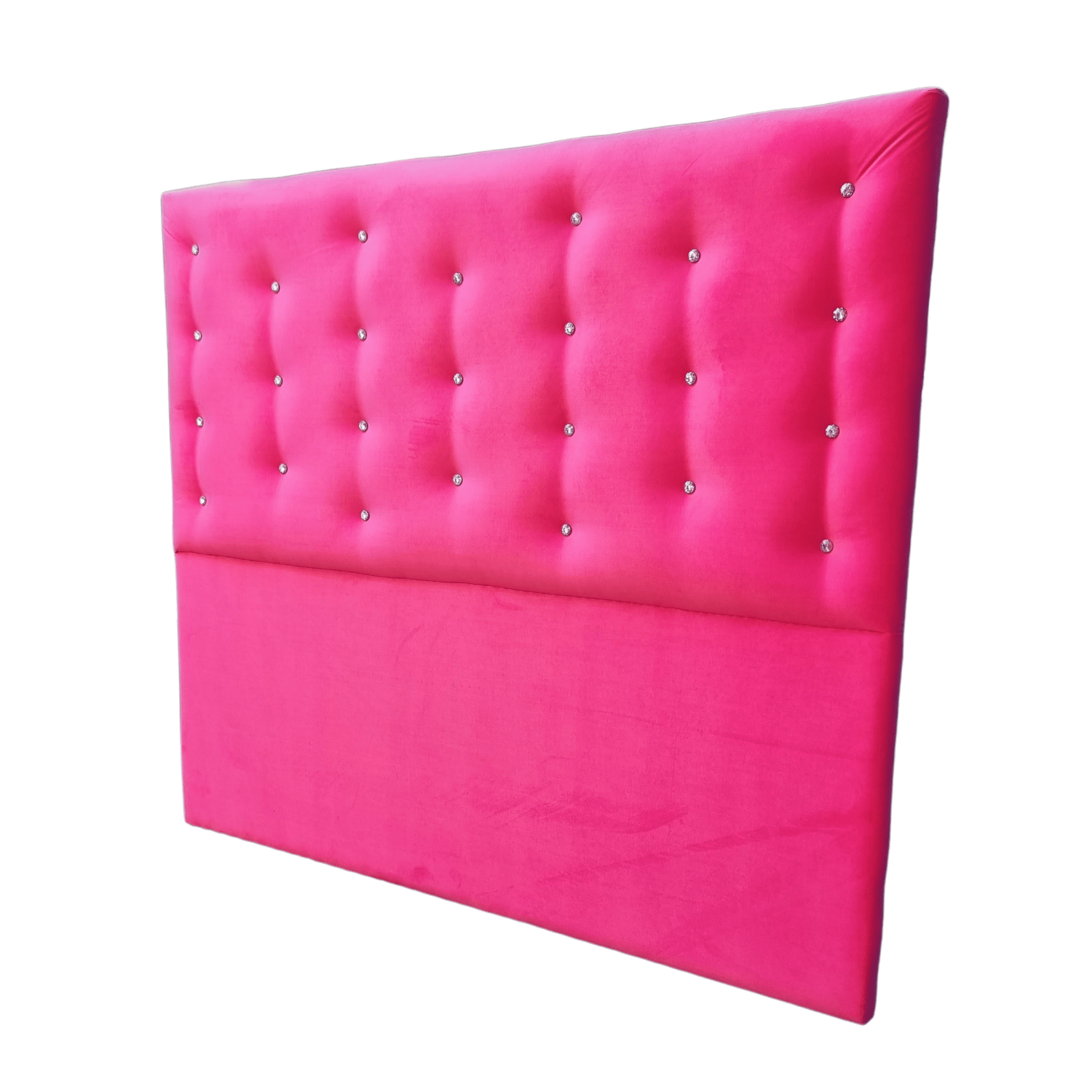 RESPALDO MUEBLES RIMAR A PISO DIAMANTE 2 PLAZAS FELPA FUCSIA - 3