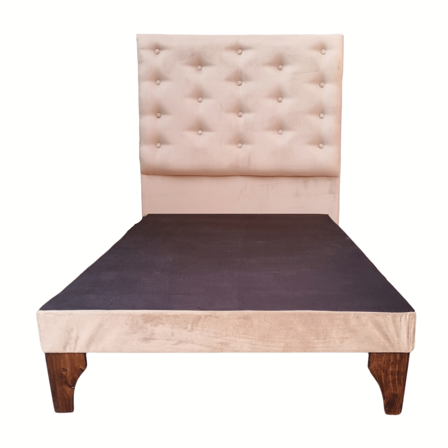BASE 1,5 PLAZA CON RESPALDO BEIGE FELPA A PISO 90X190 RIMAR - 1