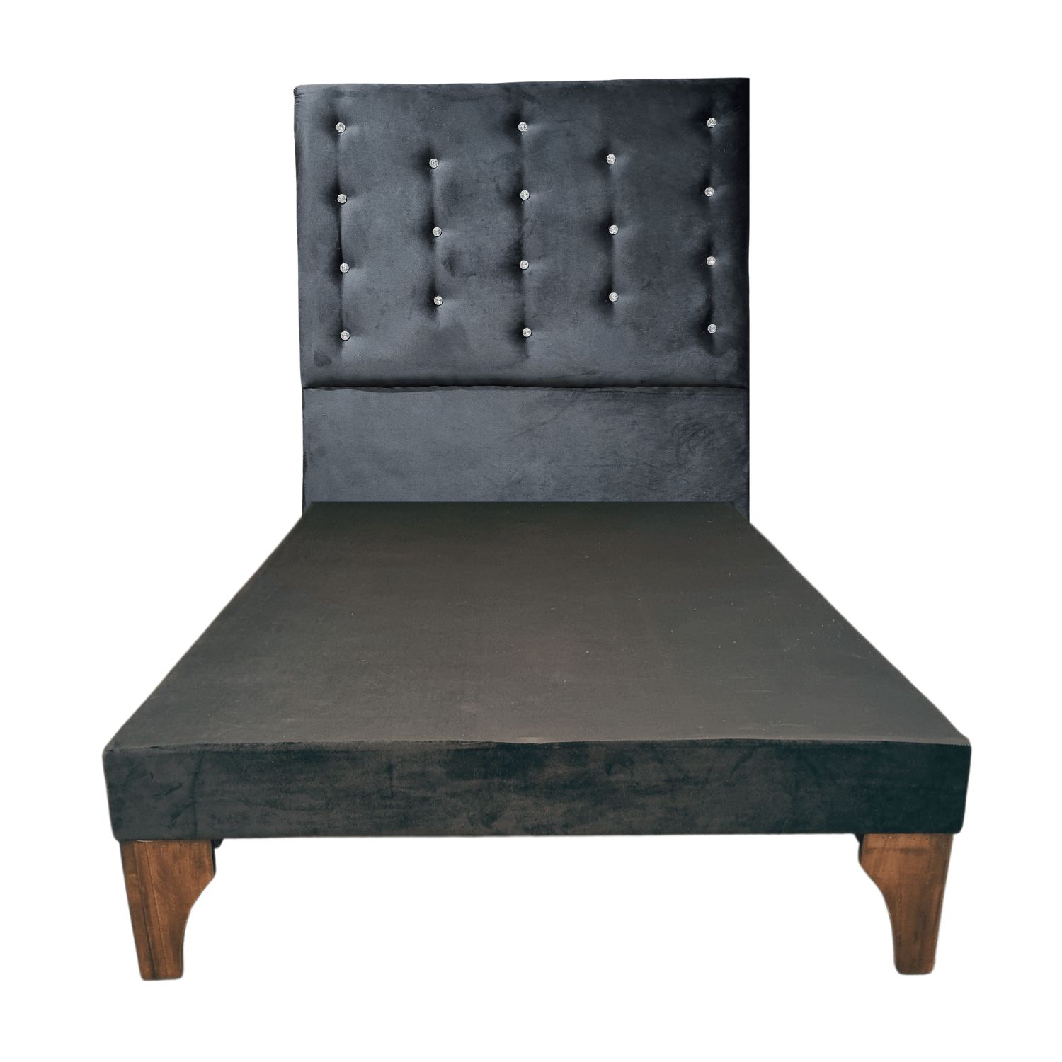 BASE 1 PLAZA CON RESPALDO NEGRO FELPA DIAMANTE A PISO 90X190 RIMAR - 4