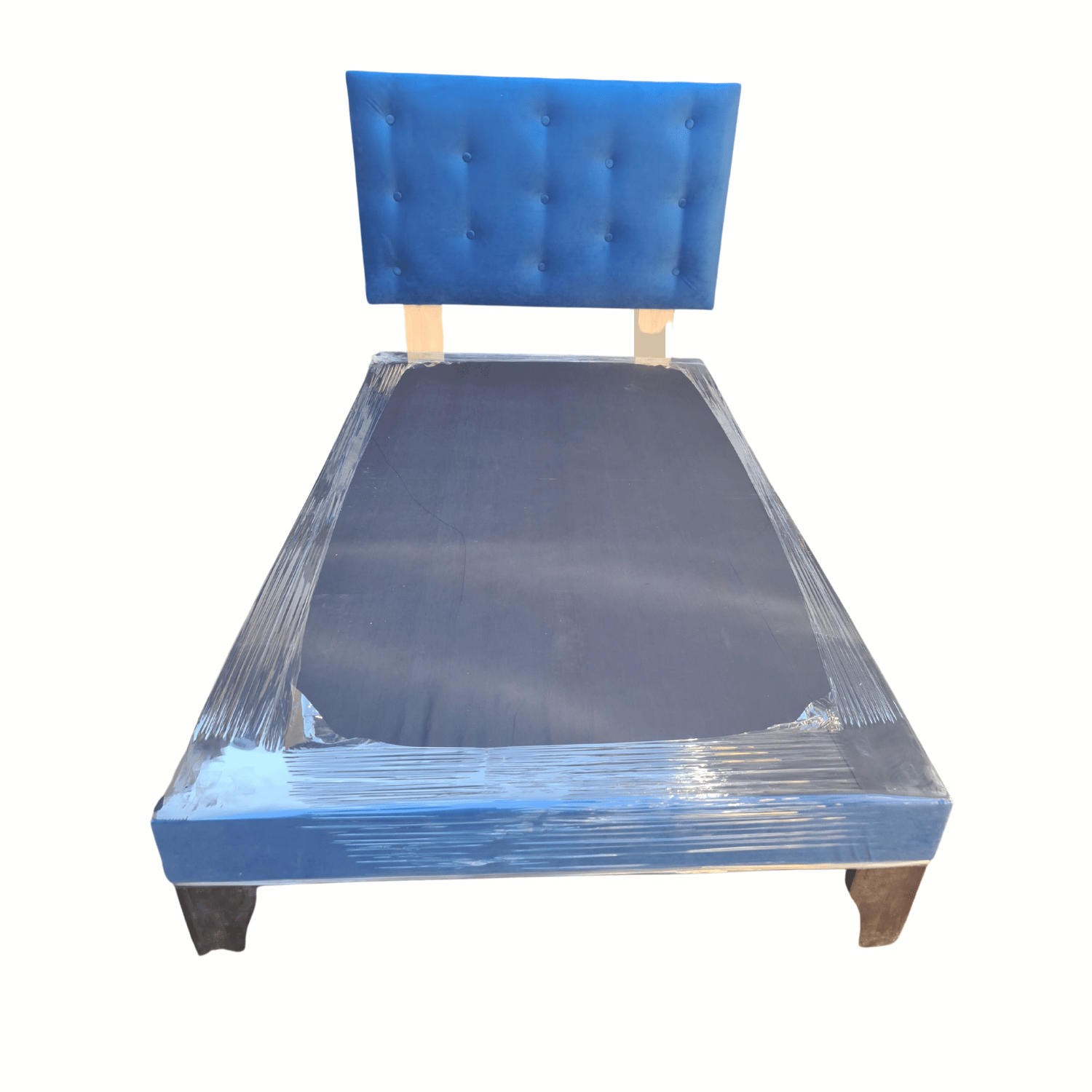 BASE 1 PLAZA CON RESPALDO AZUL FELPA 90X190 RIMAR - 4