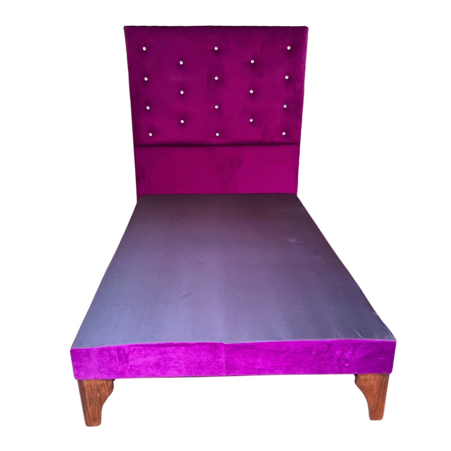 BASE 1 PLAZA CON RESPALDO MORADO FELPA DIAMANTE A PISO 90X190 RIMAR - 1