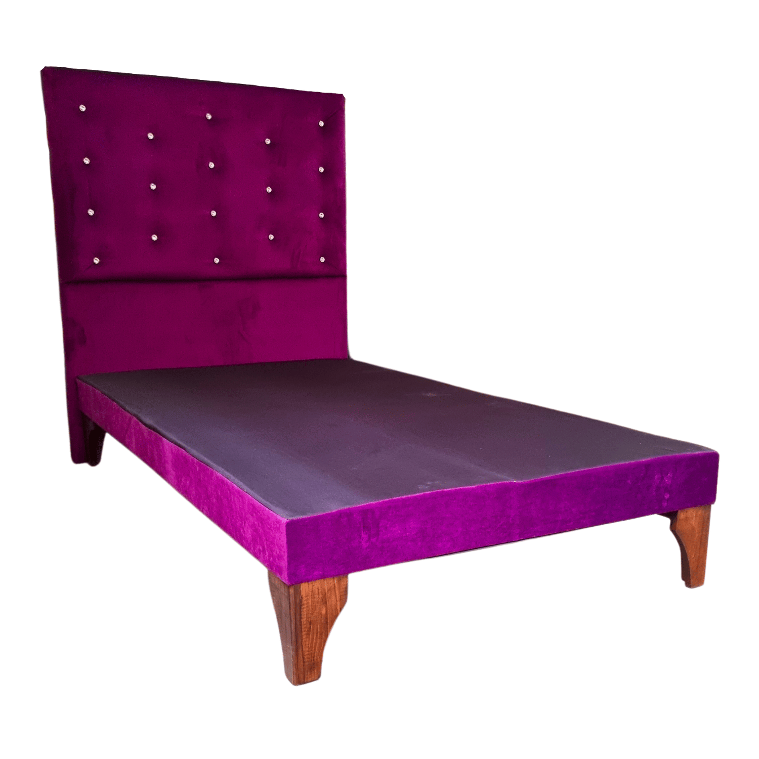 BASE 1 PLAZA CON RESPALDO MORADO FELPA DIAMANTE A PISO 90X190 RIMAR - 2