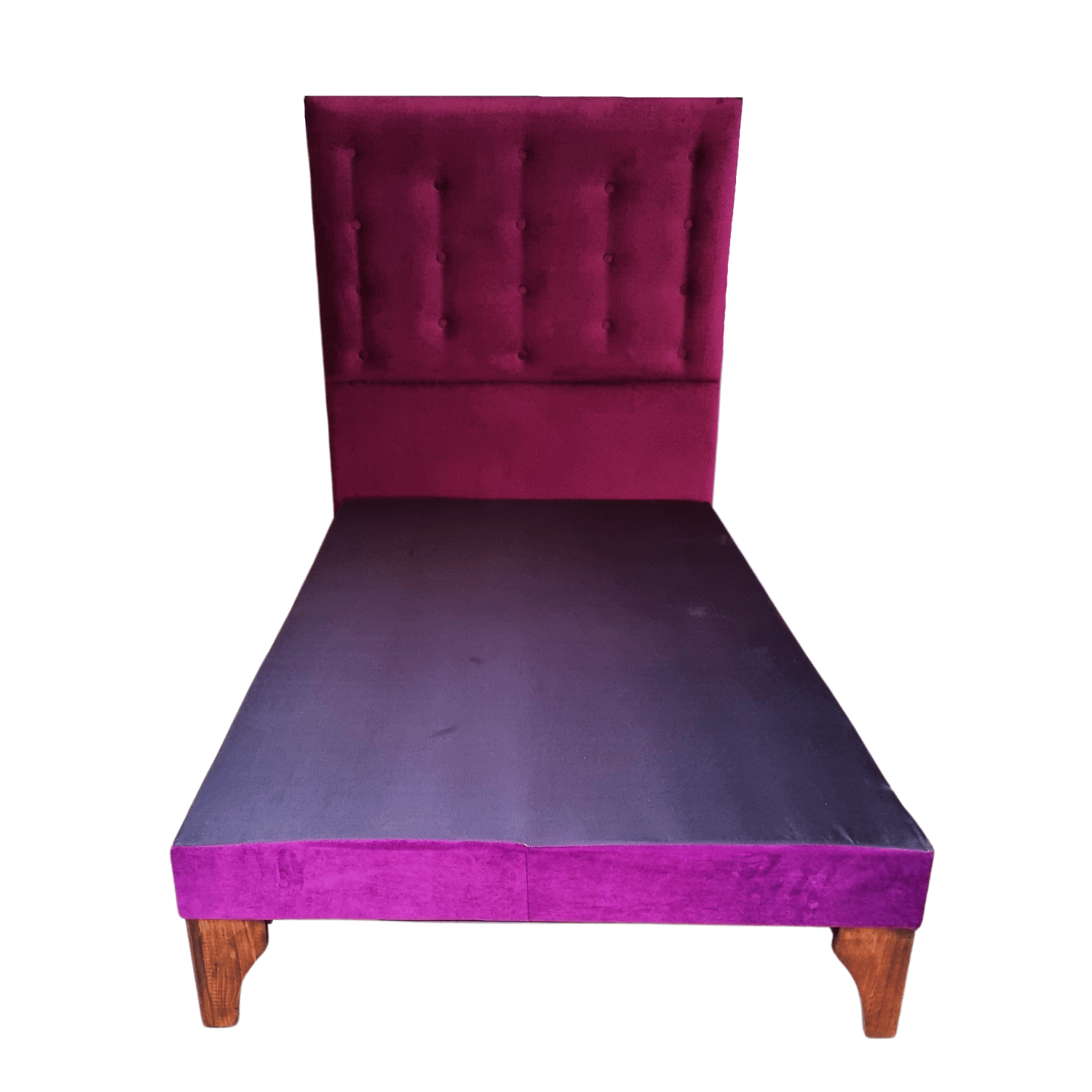 BASE 1,5 PLAZA CON RESPALDO MORADO FELPA A PISO 90X190 RIMAR - 1