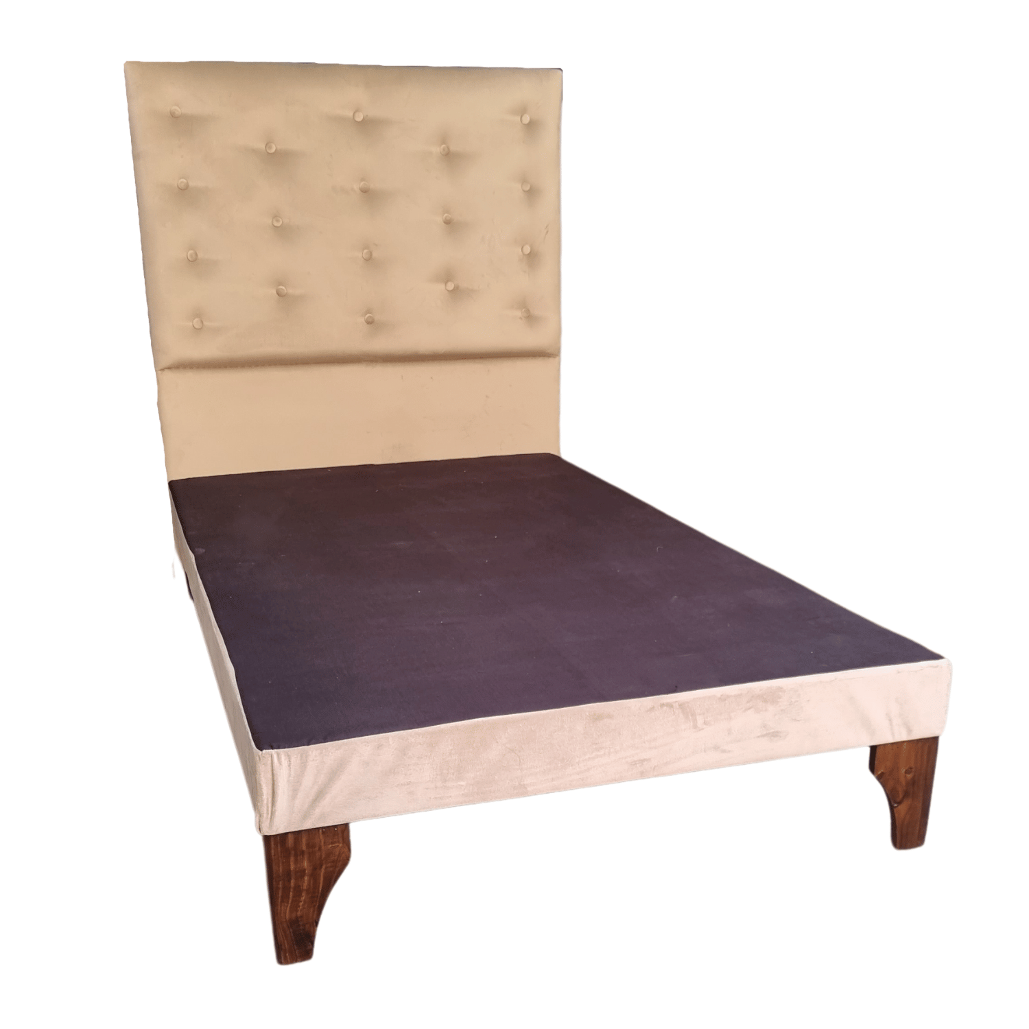 BASE 1 PLAZA CON RESPALDO BEIGE FELPA A PISO 90X190 RIMAR - 2