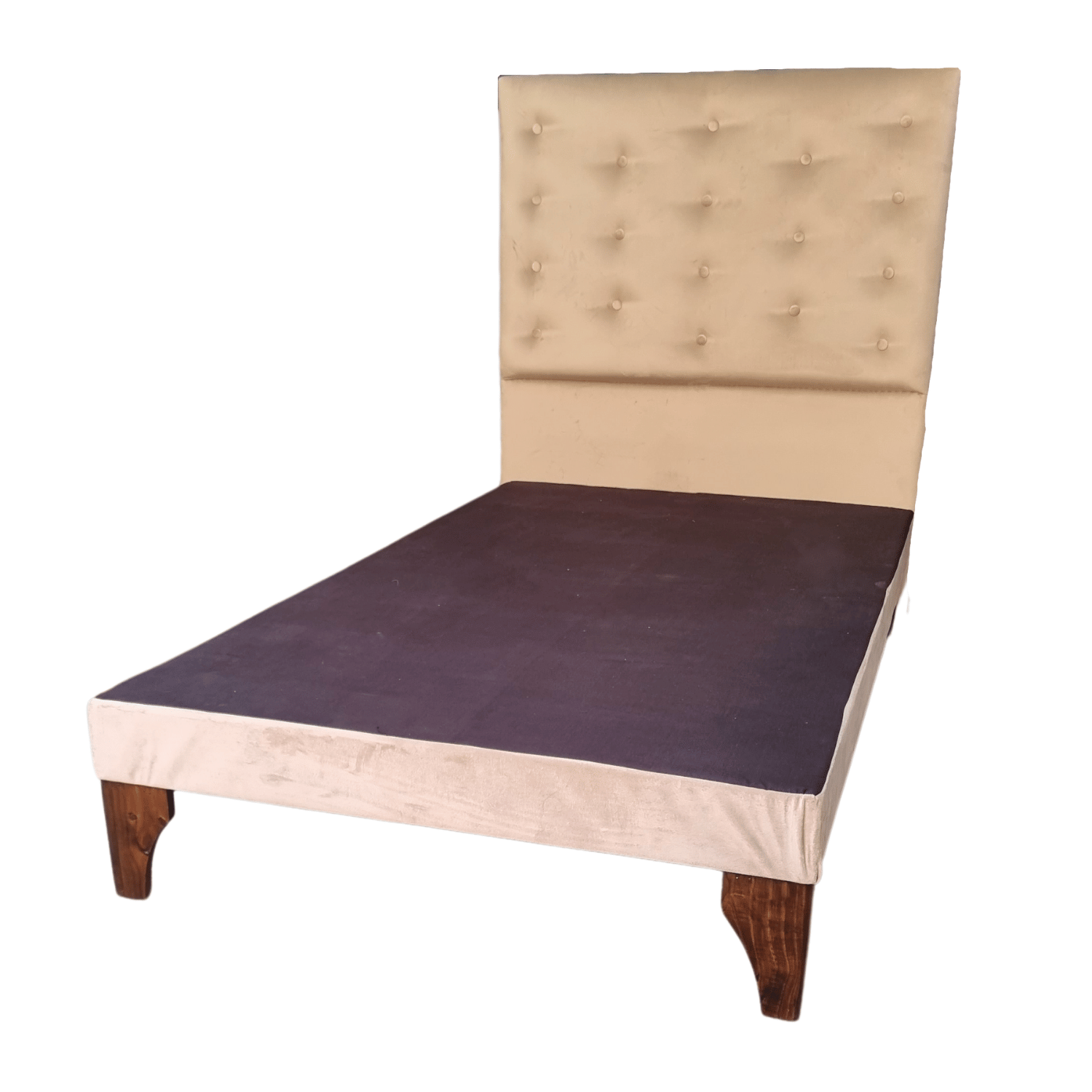 BASE 1 PLAZA CON RESPALDO BEIGE FELPA A PISO 90X190 RIMAR - 3