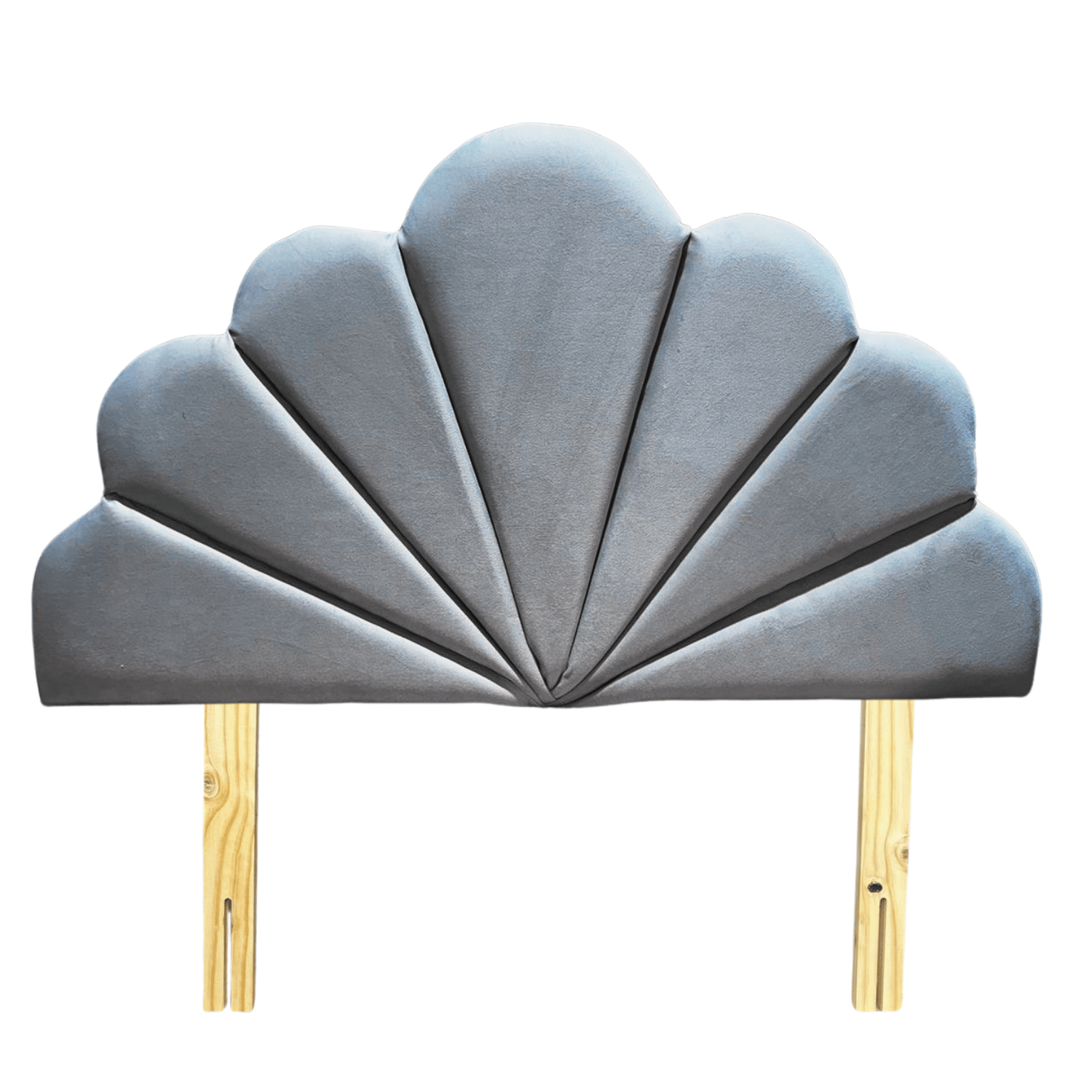 RESPALDO MUEBLES RIMAR CORAL 1 PLAZA FELPA GRIS PERLA - 1