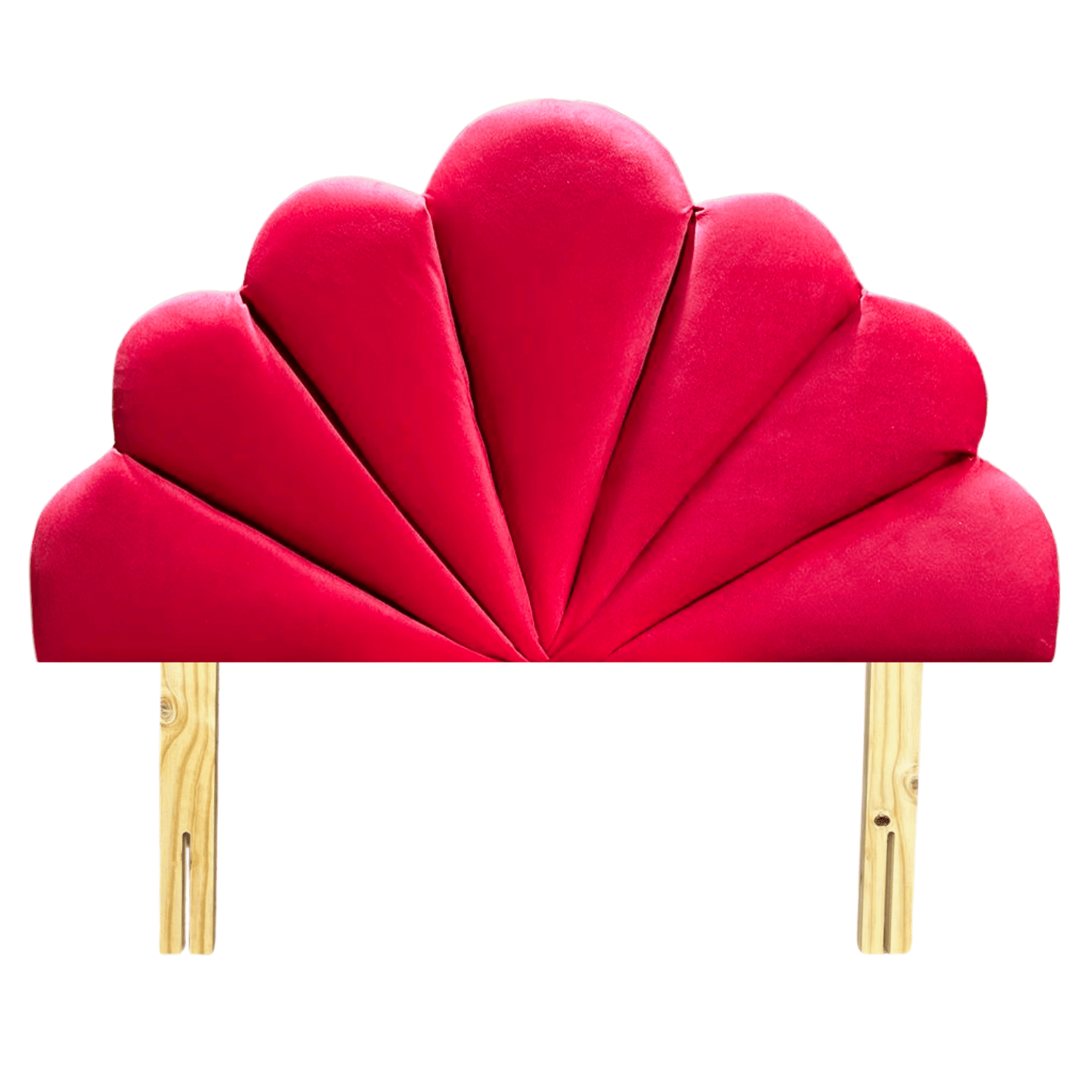 RESPALDO MUEBLES RIMAR CORAL 1 PLAZA FELPA ROJO - 1
