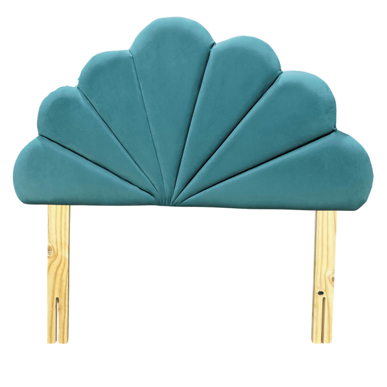 RESPALDO MUEBLES RIMAR CORAL 1 PLAZA FELPA TURQUESA - 1