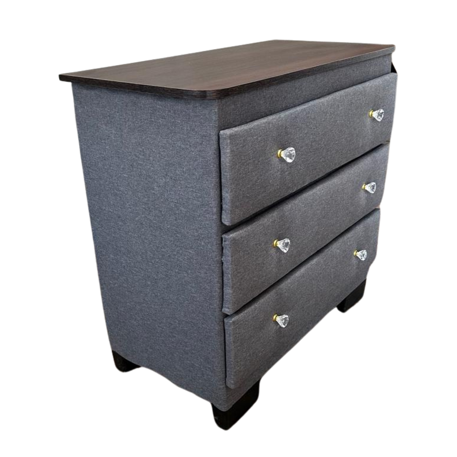 CÓMODA MUEBLES RIMAR 4 CAJONES GRIS LINO DIAMANTE - 2